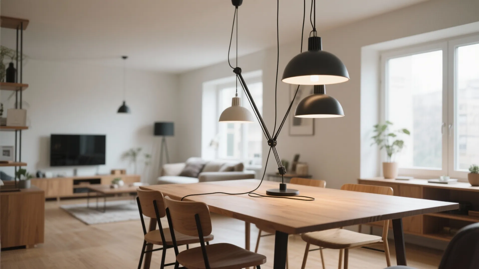 9. Adjustable Height Pendants