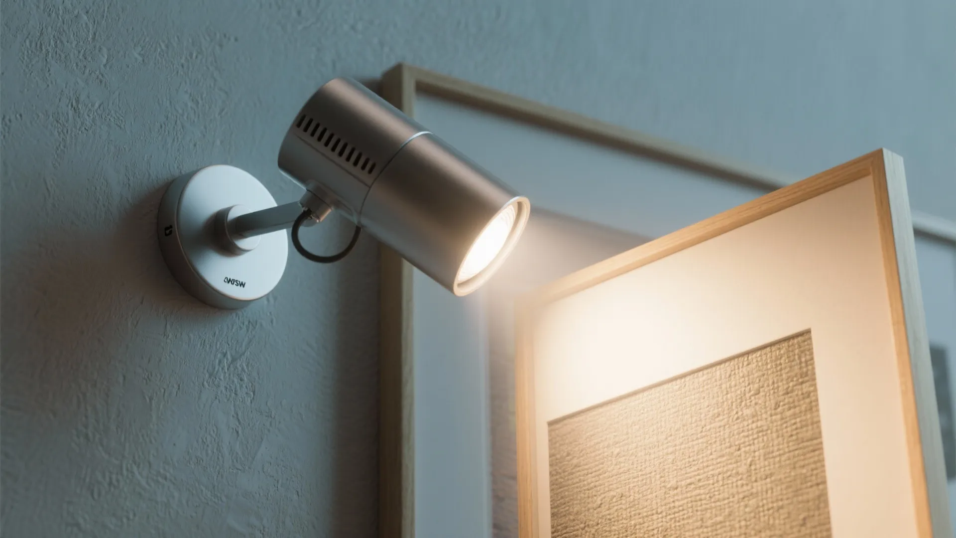 1. Adjustable picture lights for focused drama