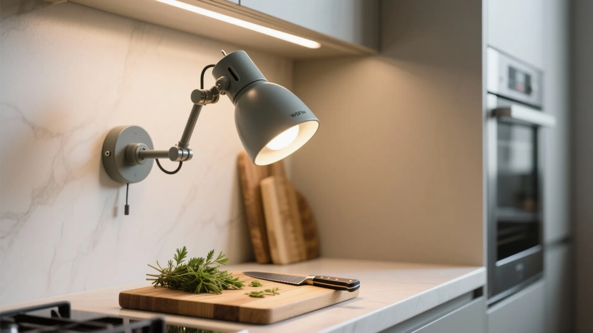 Adjustable Head Sconces Over Prep Zones