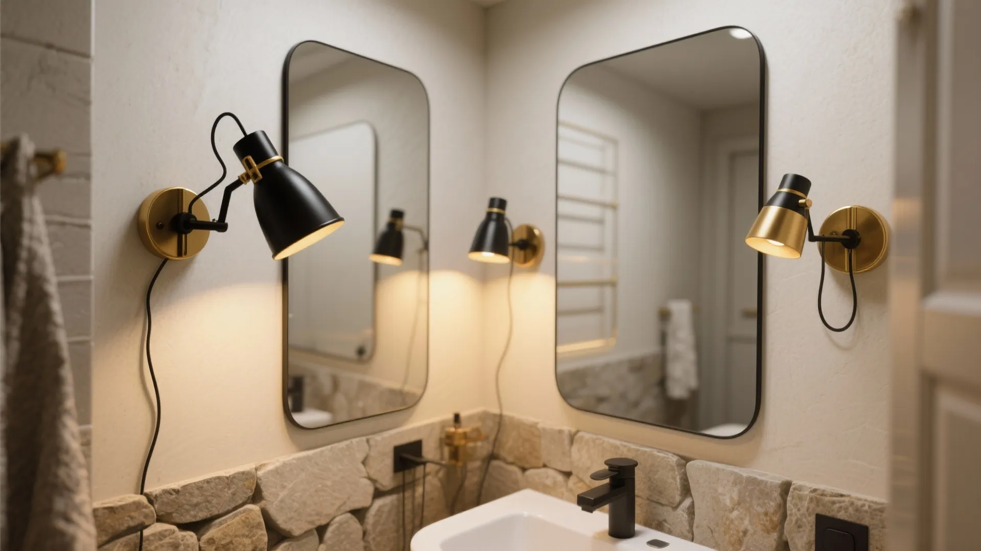 3. Use adjustable sconces for layered lighting