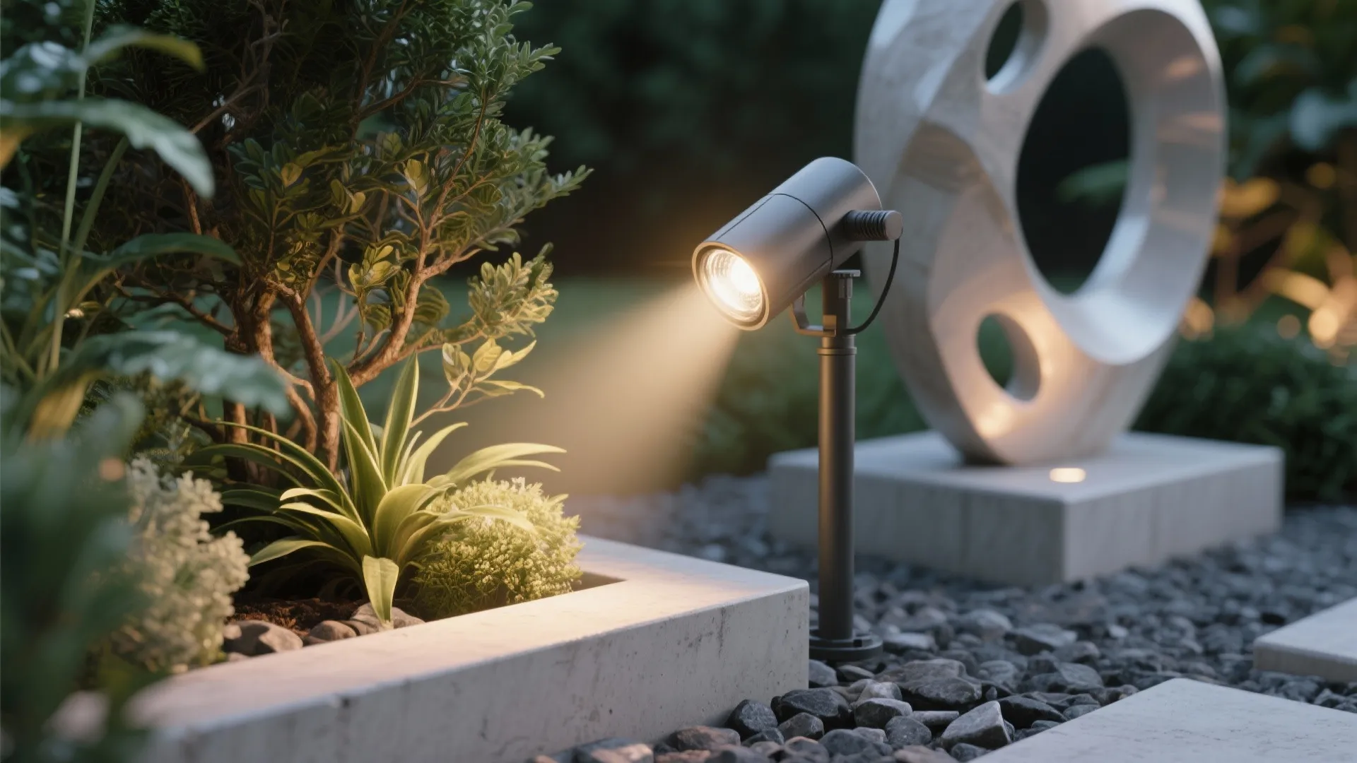 5. Adjustable accent spots for plant and art lighting