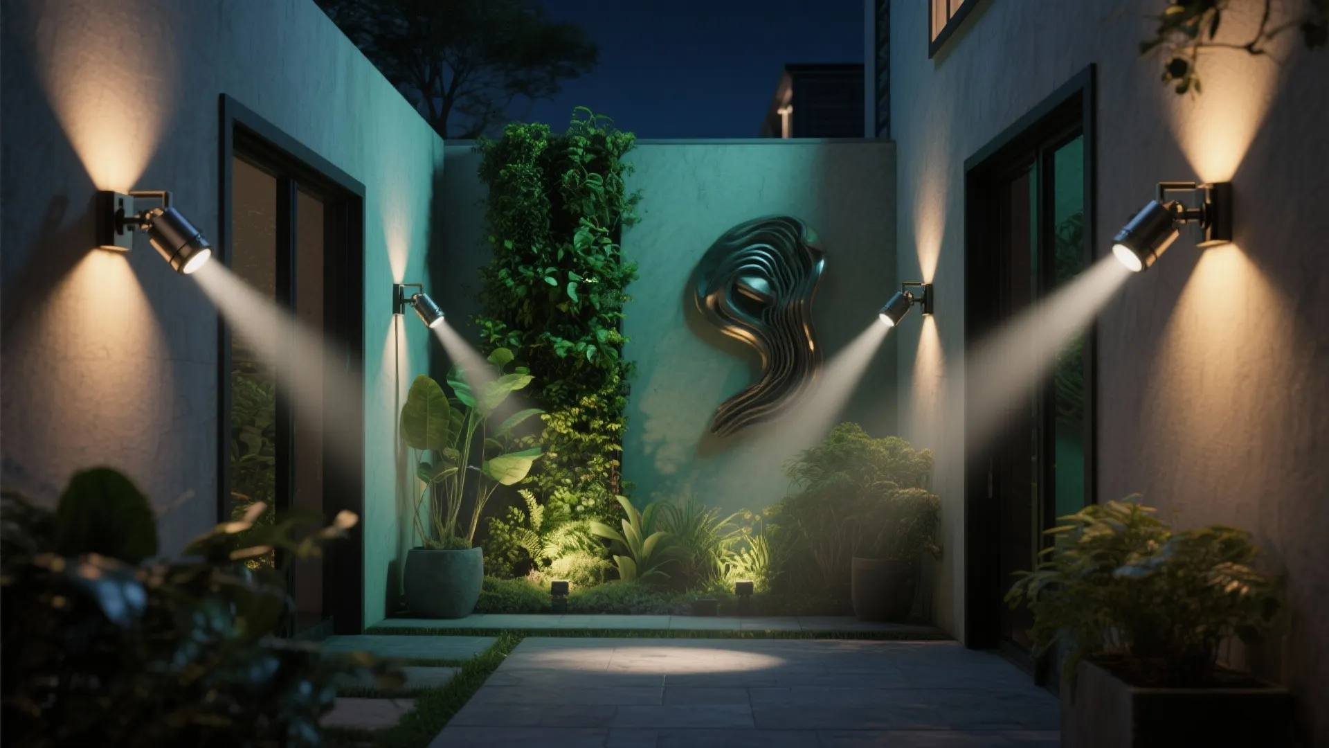 4. Adjustable spot sconces to highlight plants or art