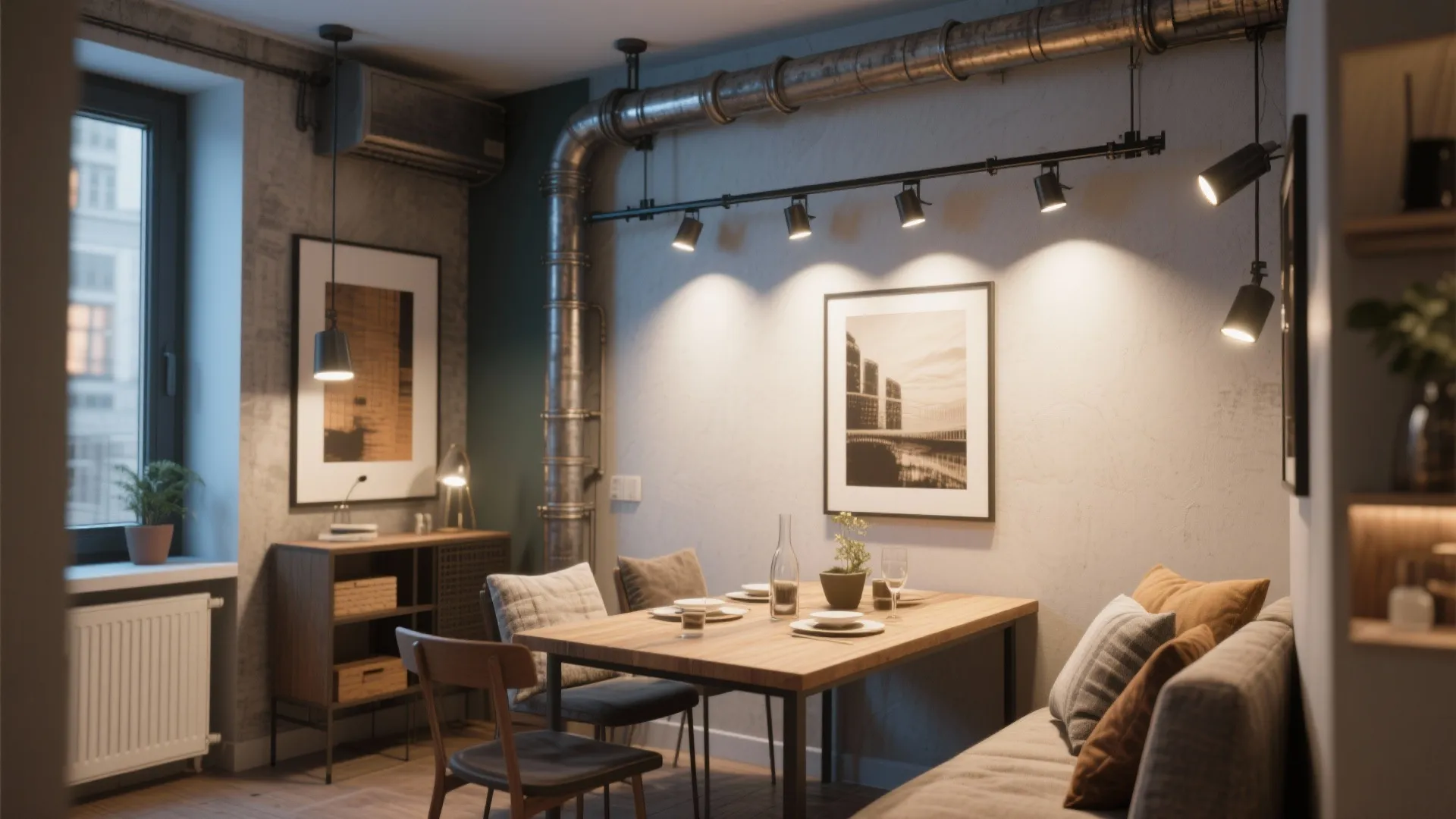 4. Adjustable Track with Accent Spots