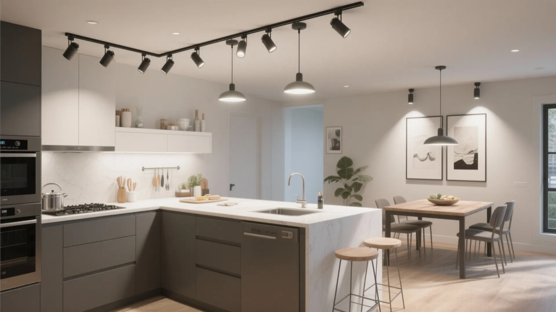 Idea 4: Adjustable Track Lights