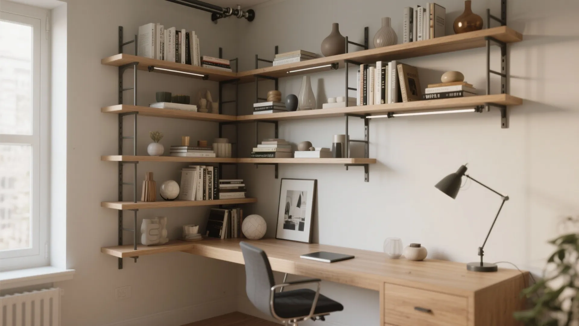 9. Adjustable Track Shelving