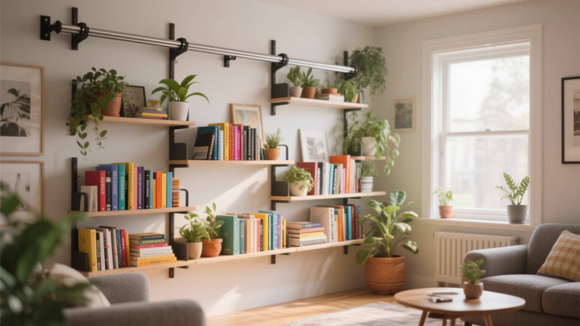 View of 10 Stylish Shelving Ideas for Your Living Room