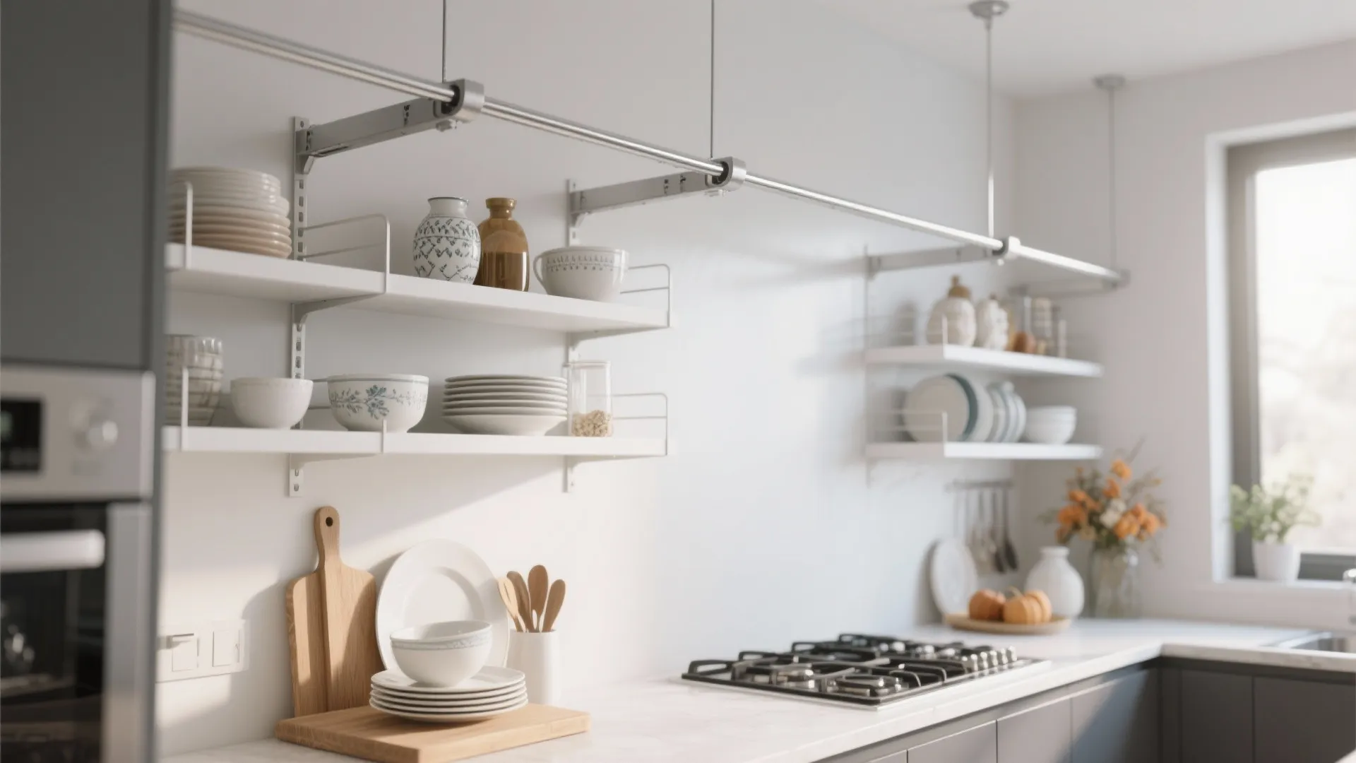 8. Adjustable Track Shelving