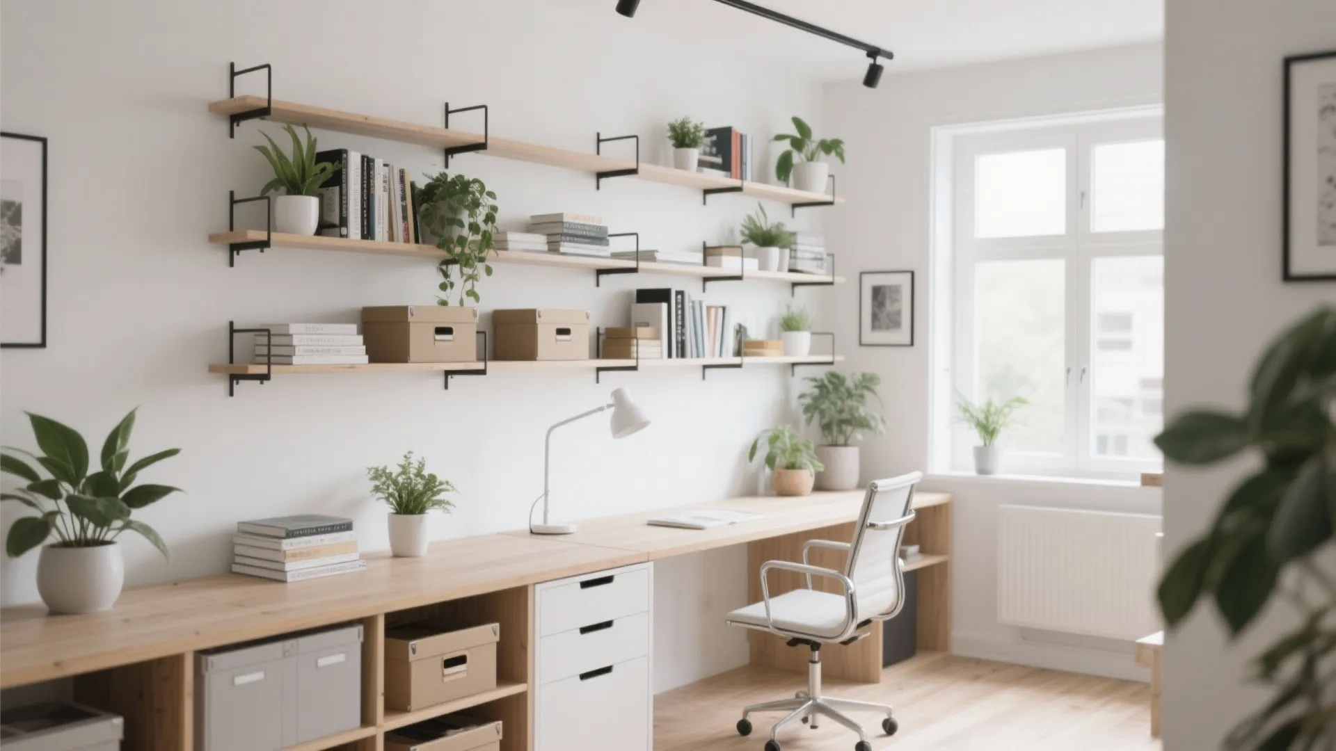 2. Adjustable Track Shelving