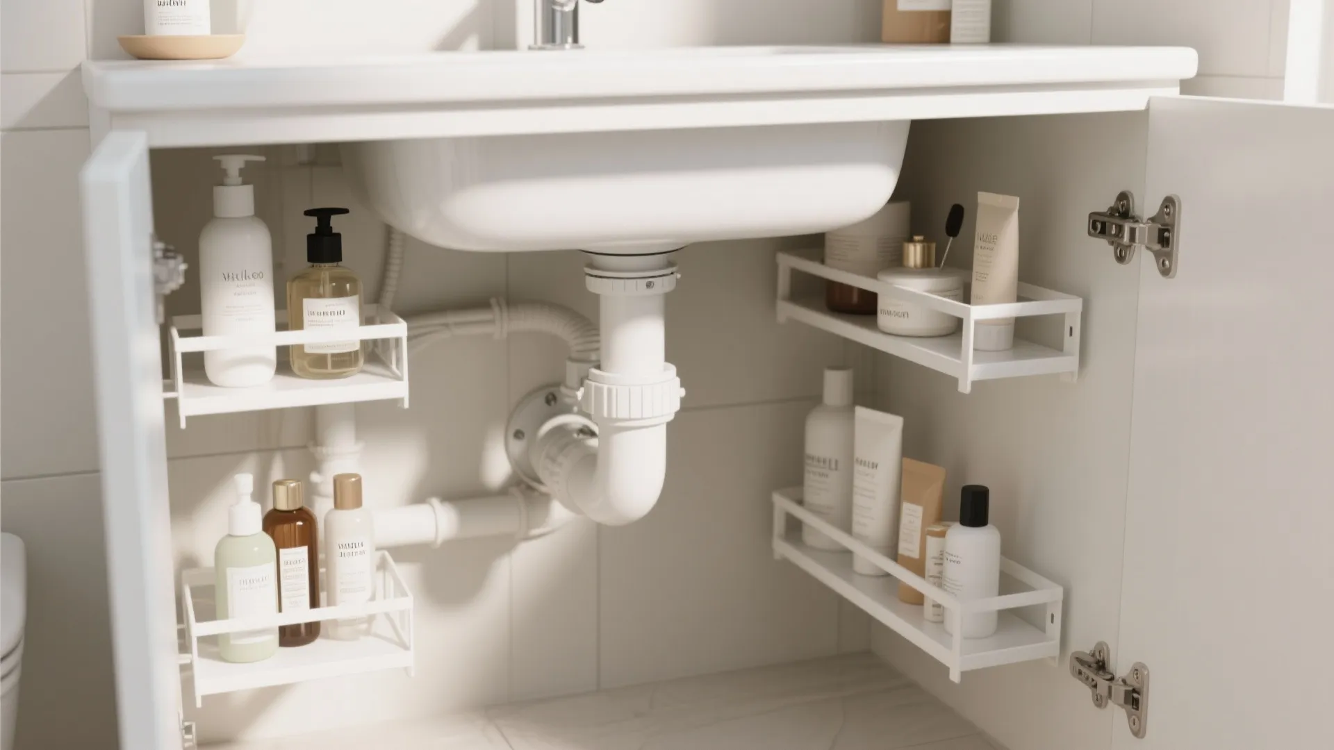 6. Under-Sink Organizers with Adjustable Shelves