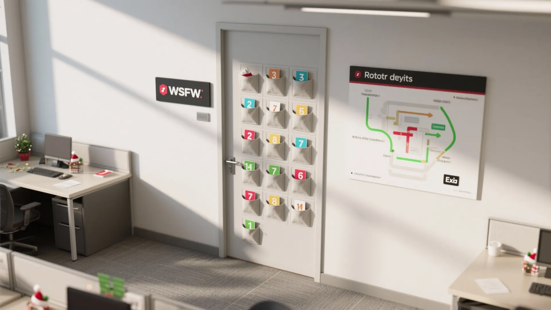 5. Interactive Staff Advent Door