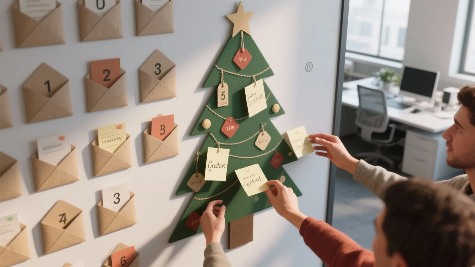 4. Interactive Advent Wall or Gratitude Tree
