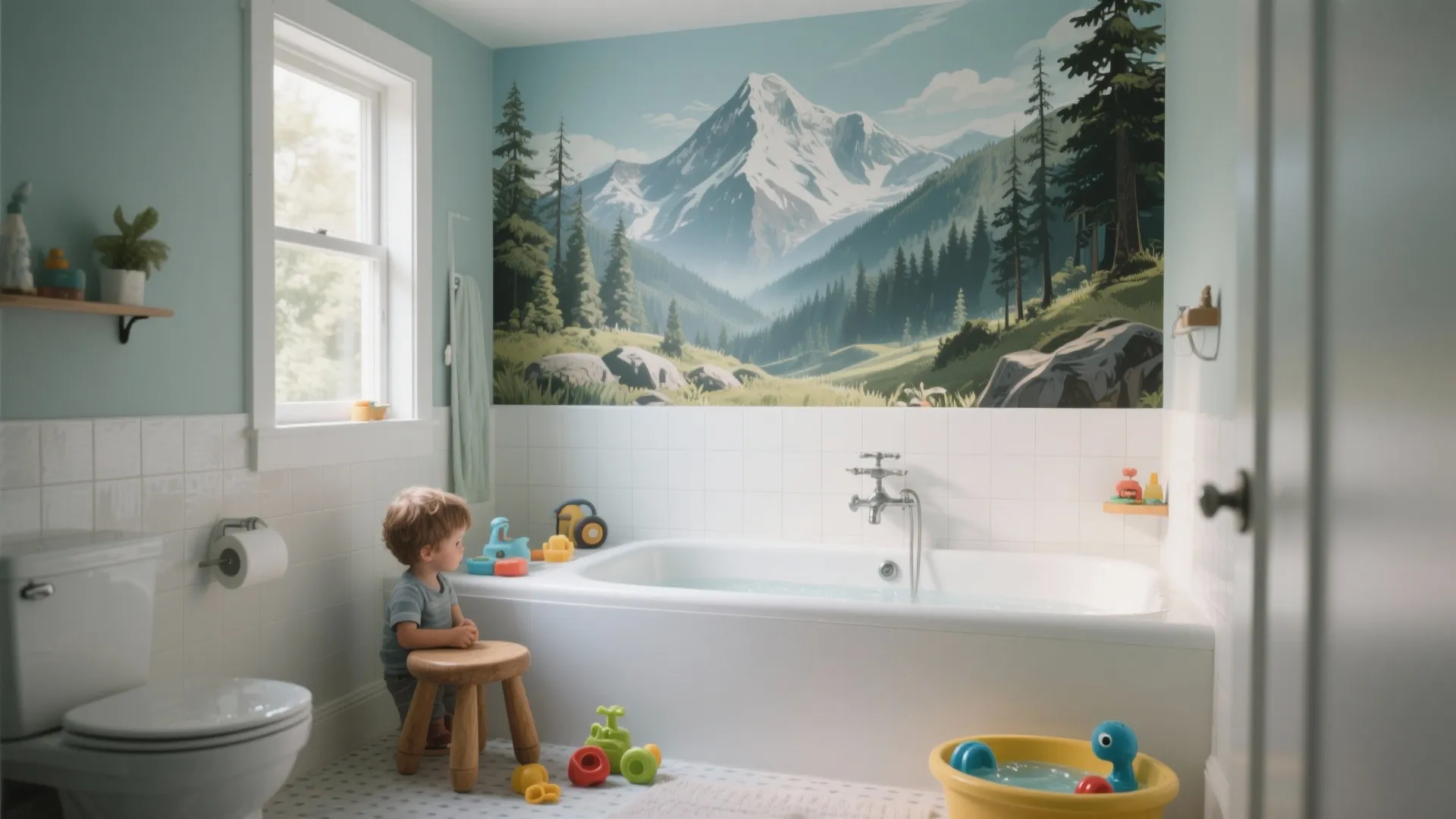 2. Adventure mural — durable and removable