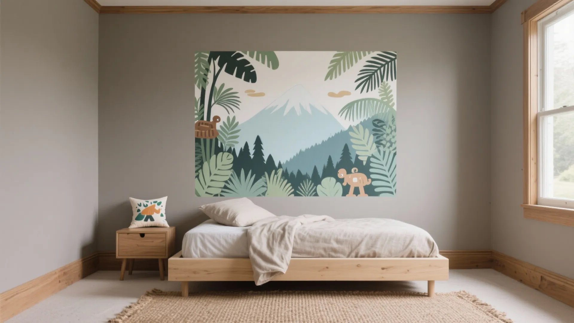 Adventure walls with a calm base palette