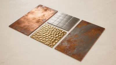Industrial Metal Texture Samples for Interior Design