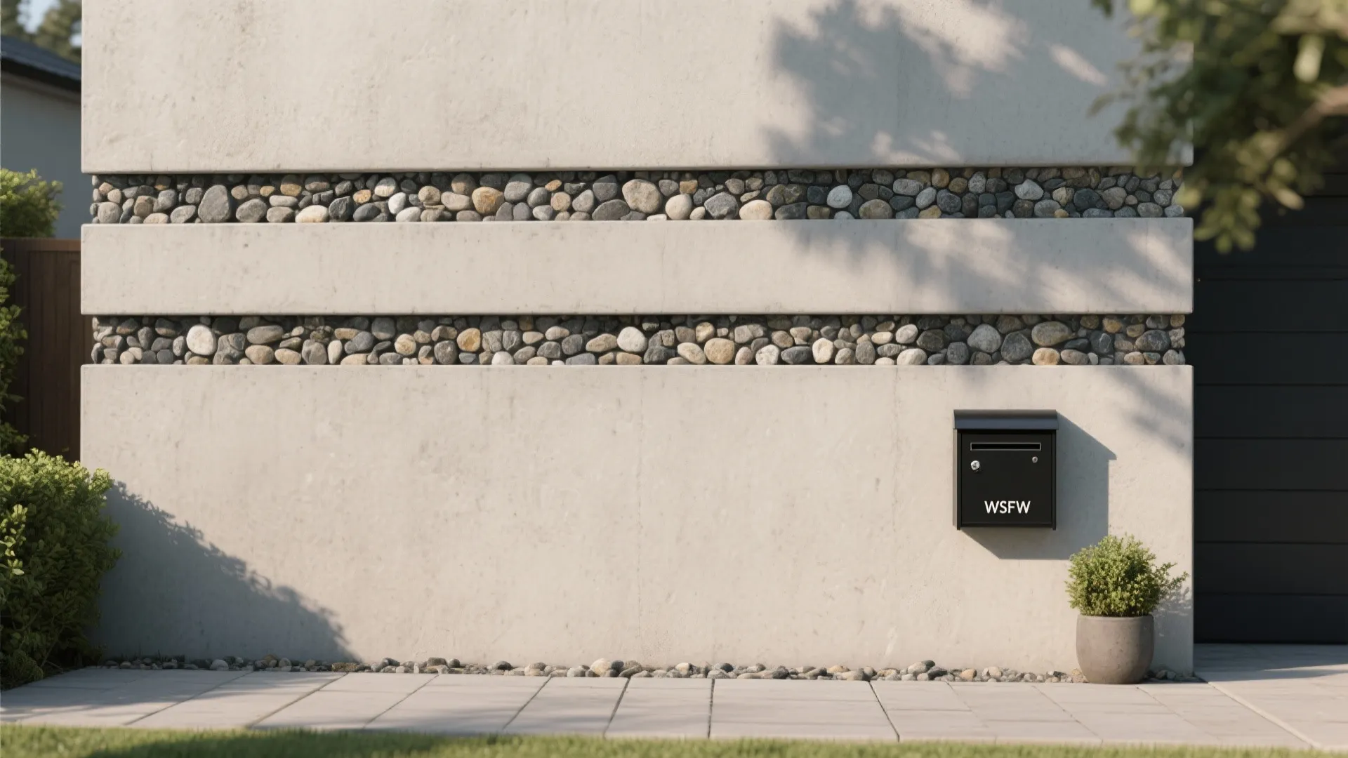 Exposed Aggregate Bands for Shadow Play