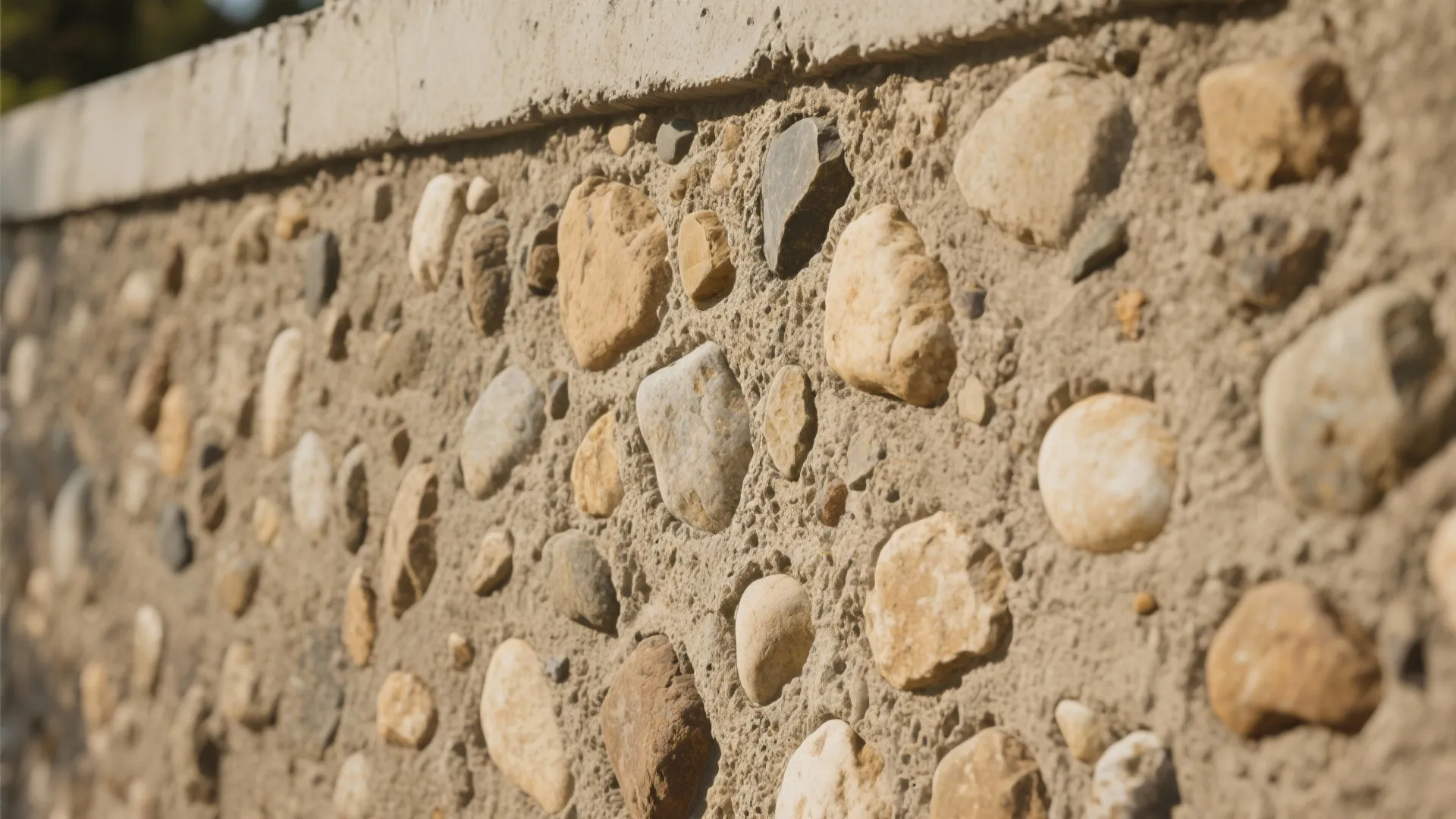 2. Textured Cement with Natural Aggregate