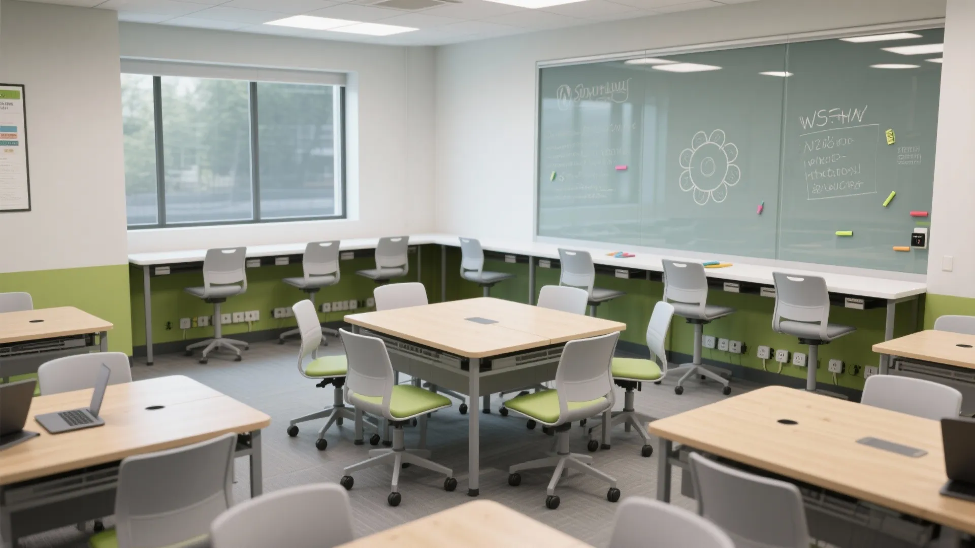 Agile furniture and writable surfaces for active learning