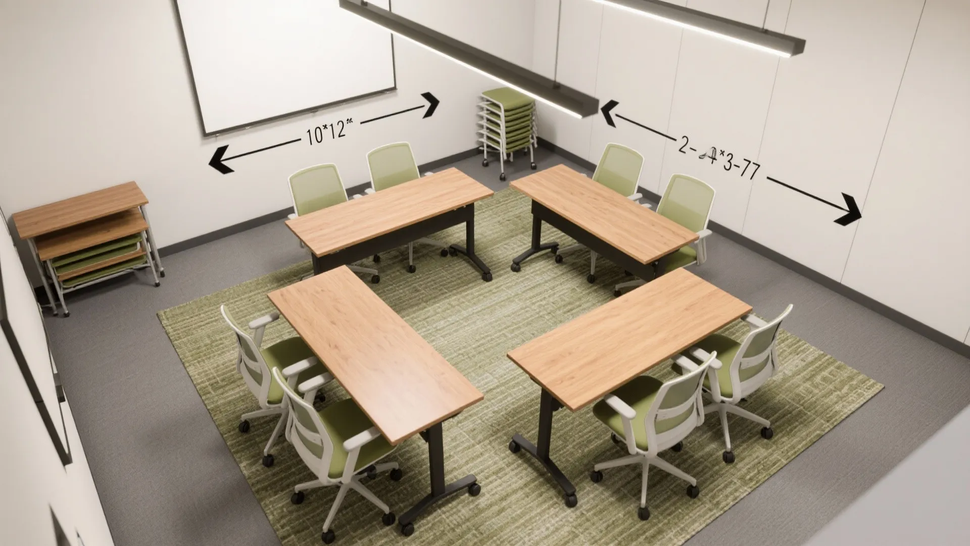 Agile furniture layouts for hybrid meetings