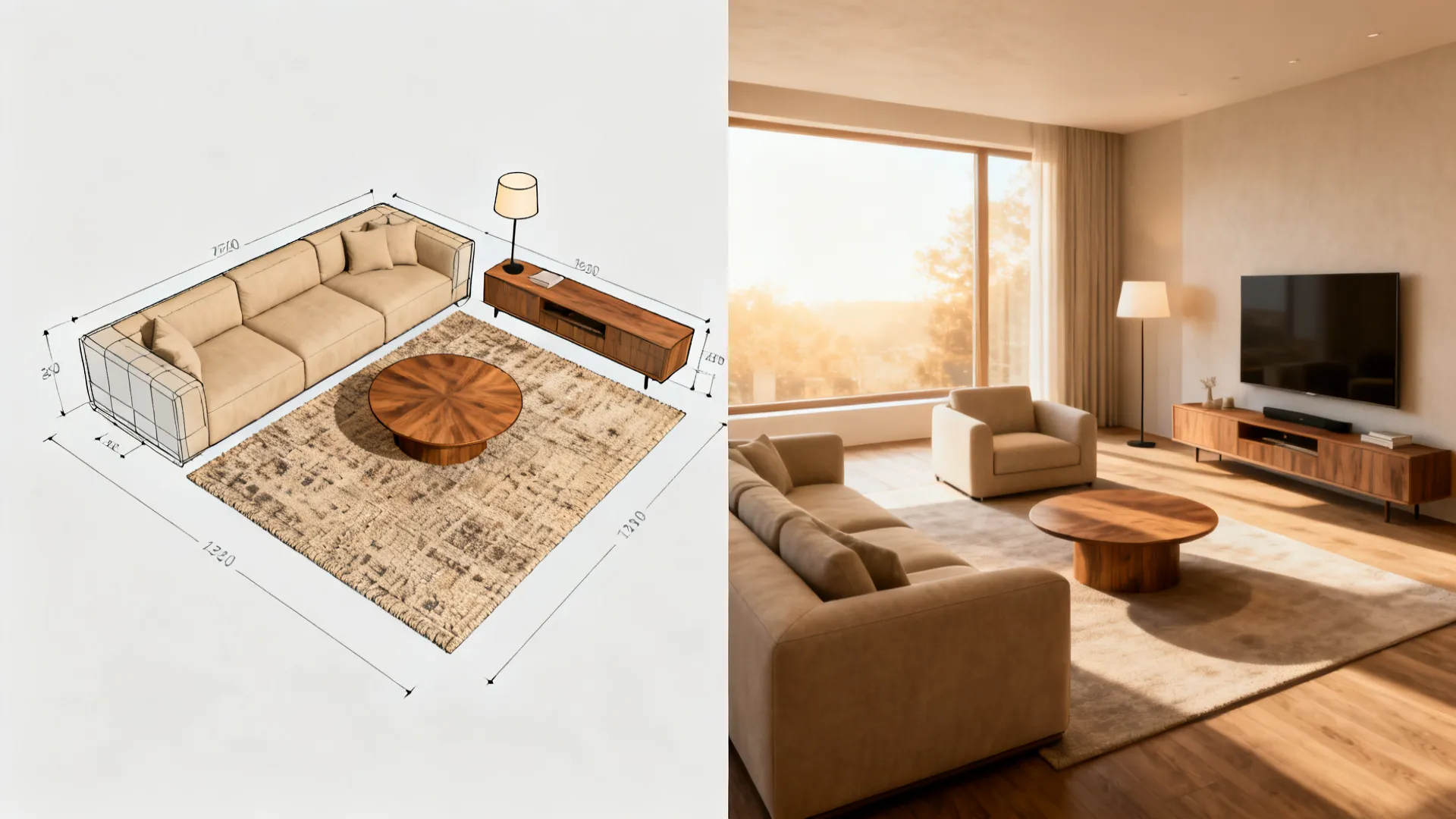 AI Living Room Design: Layout and Decor