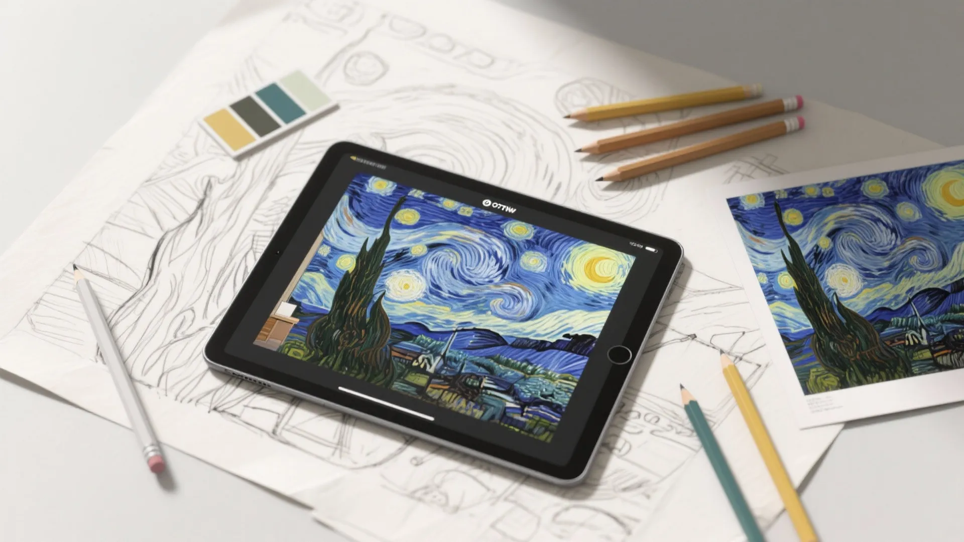 5. Subtle Sketch Lines and AI Mockups