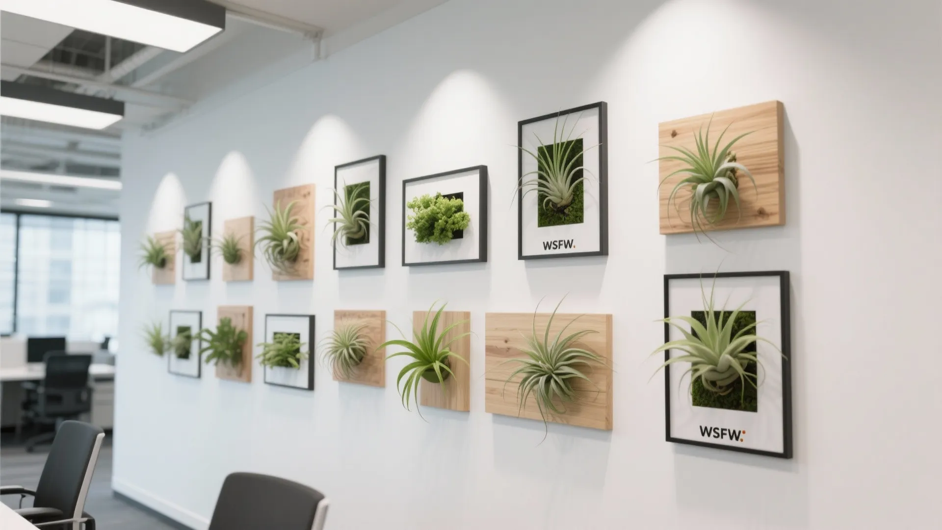 5. Air Plants as Wall Art