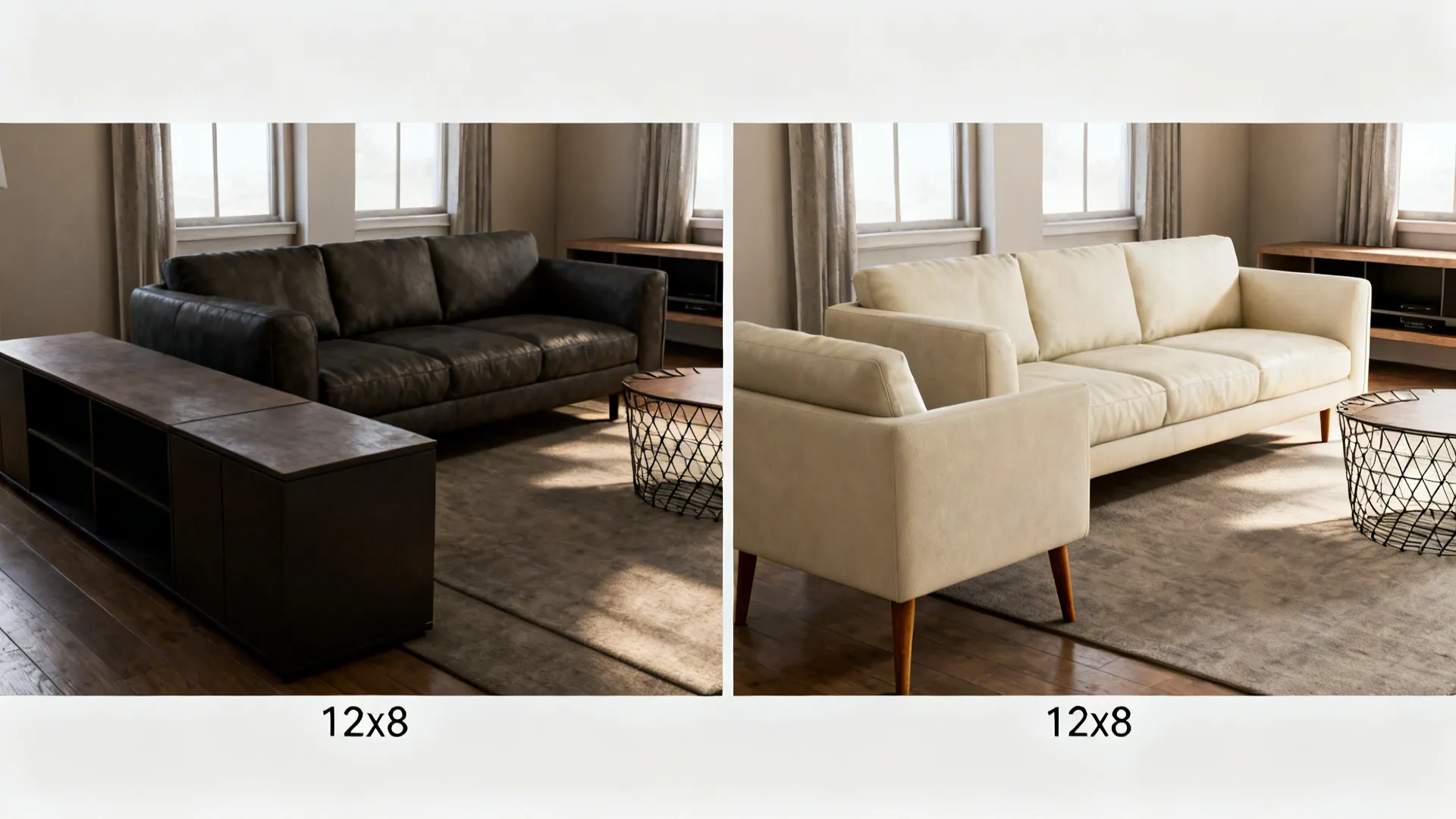 Idea 2: Light-toned sofa + leggy furniture for airiness