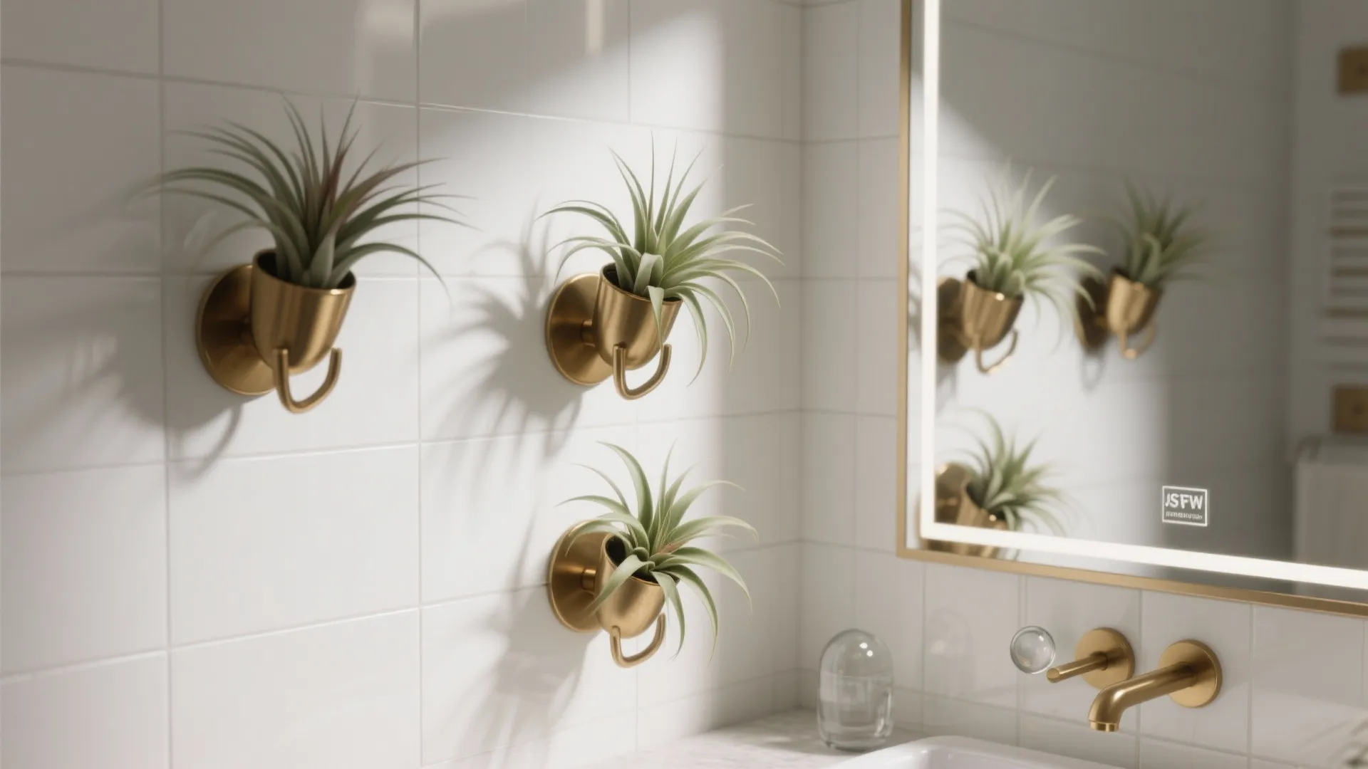 Air Plants on Wall Hooks