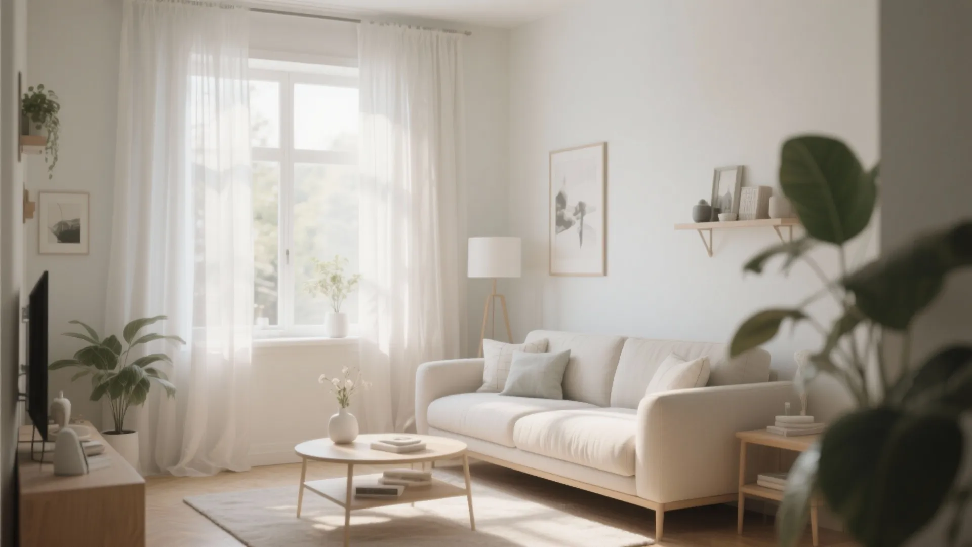 5. Light, airy curtains instead of heavy drapes