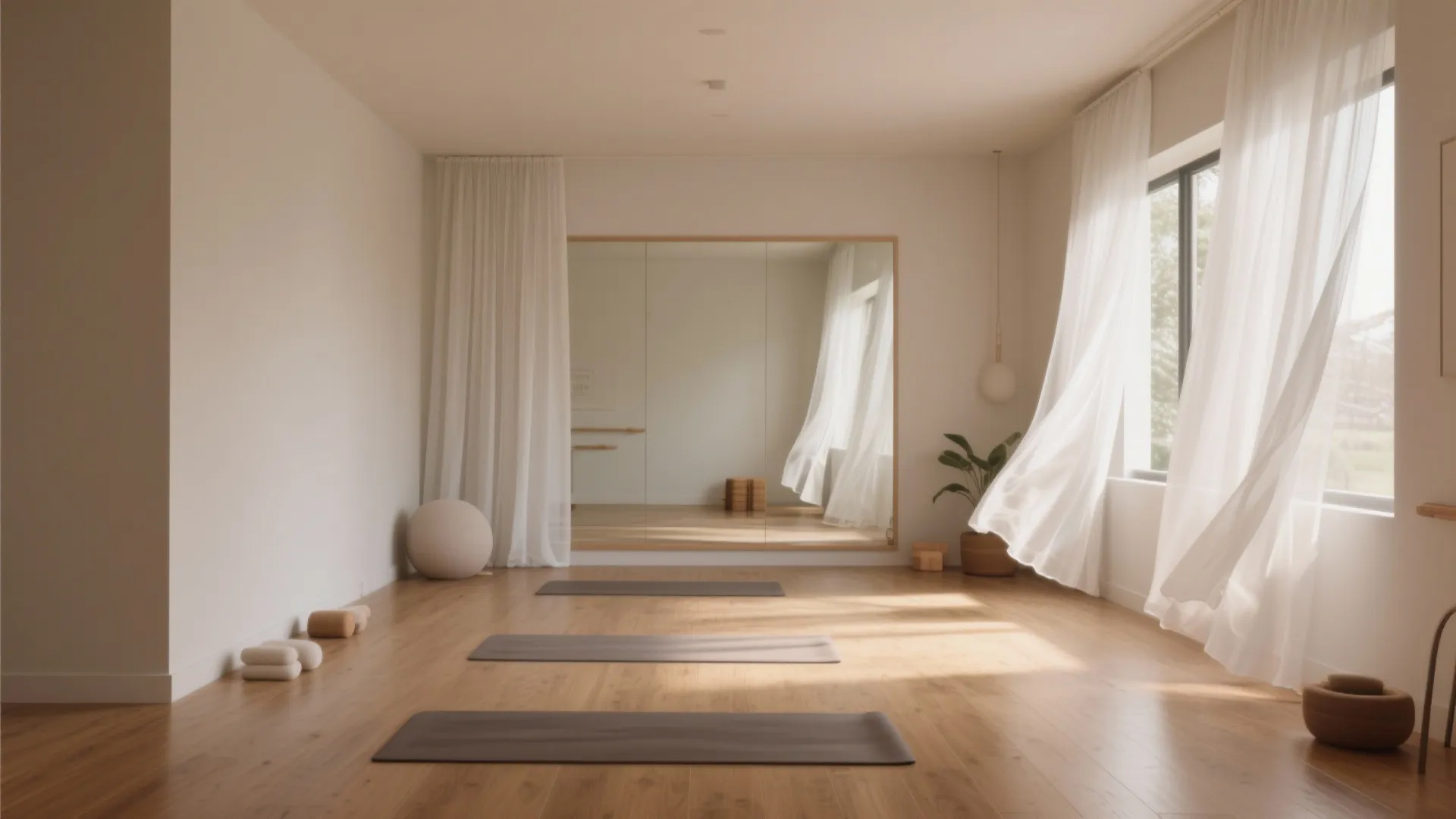 Natural light and airy curtains