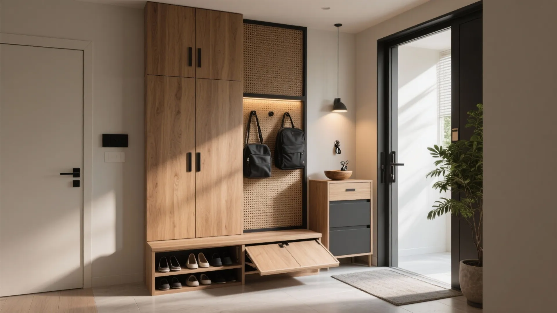 Entry foyer with storage and airflow (that still feels welcoming)