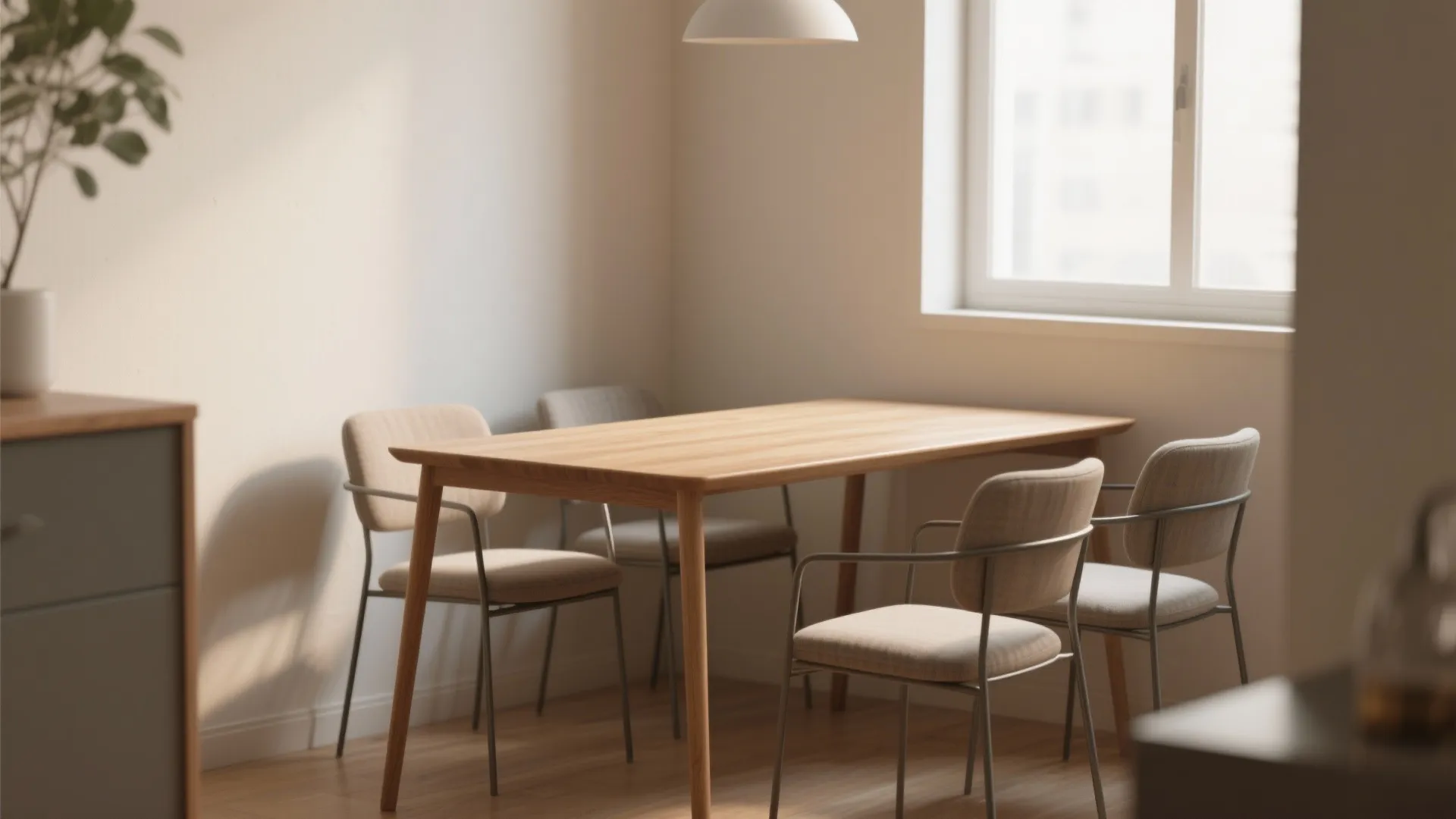 1. Lean furniture with airy legs