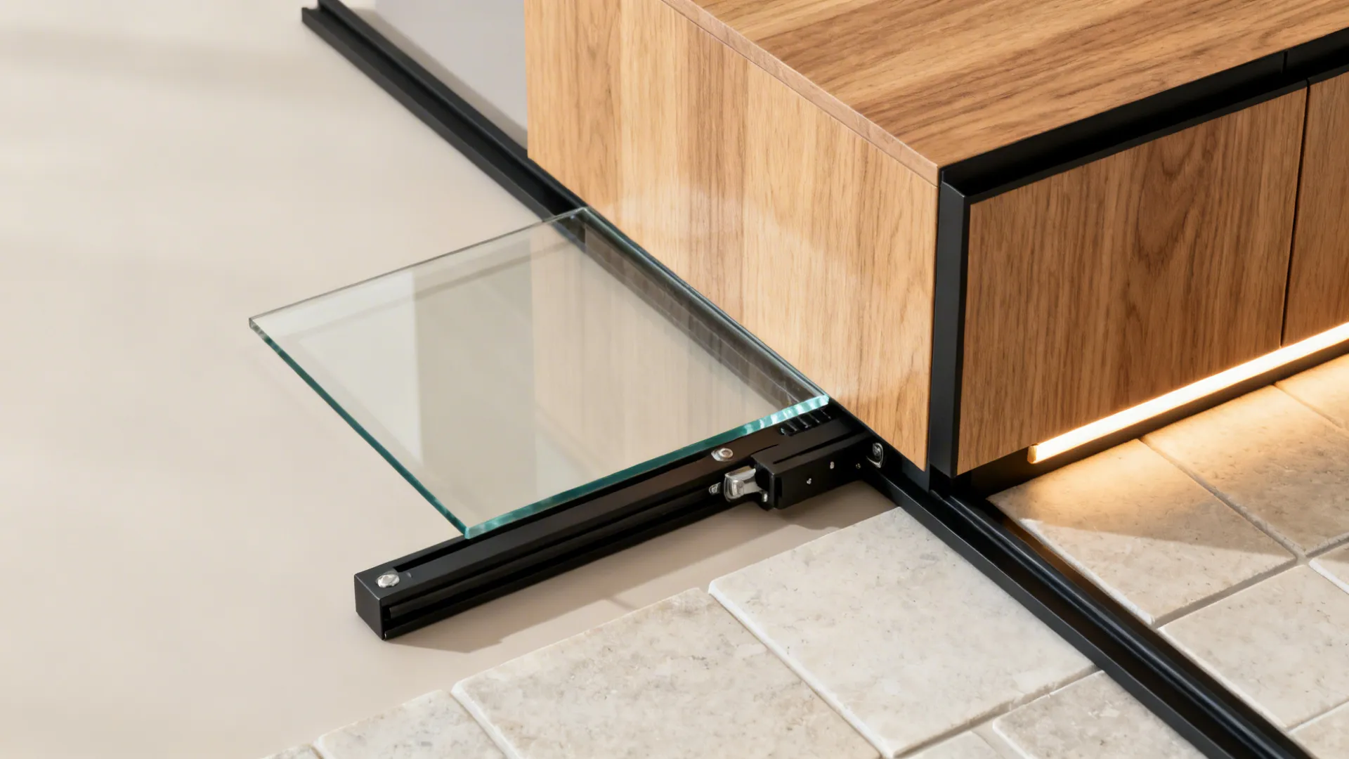 Frameless Clear-Glass Sliders for a Light, Airy Showcase