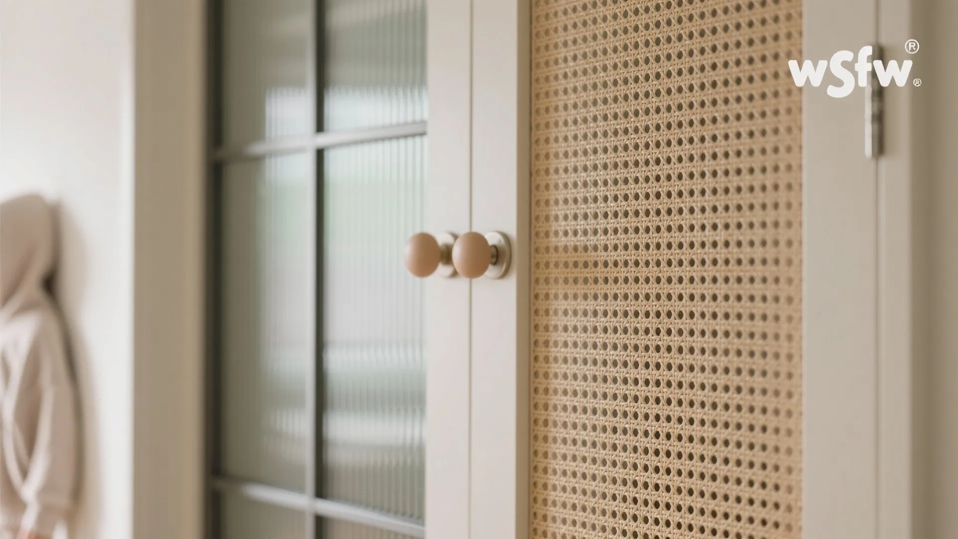 Ventilated, see-through fronts for airy closets