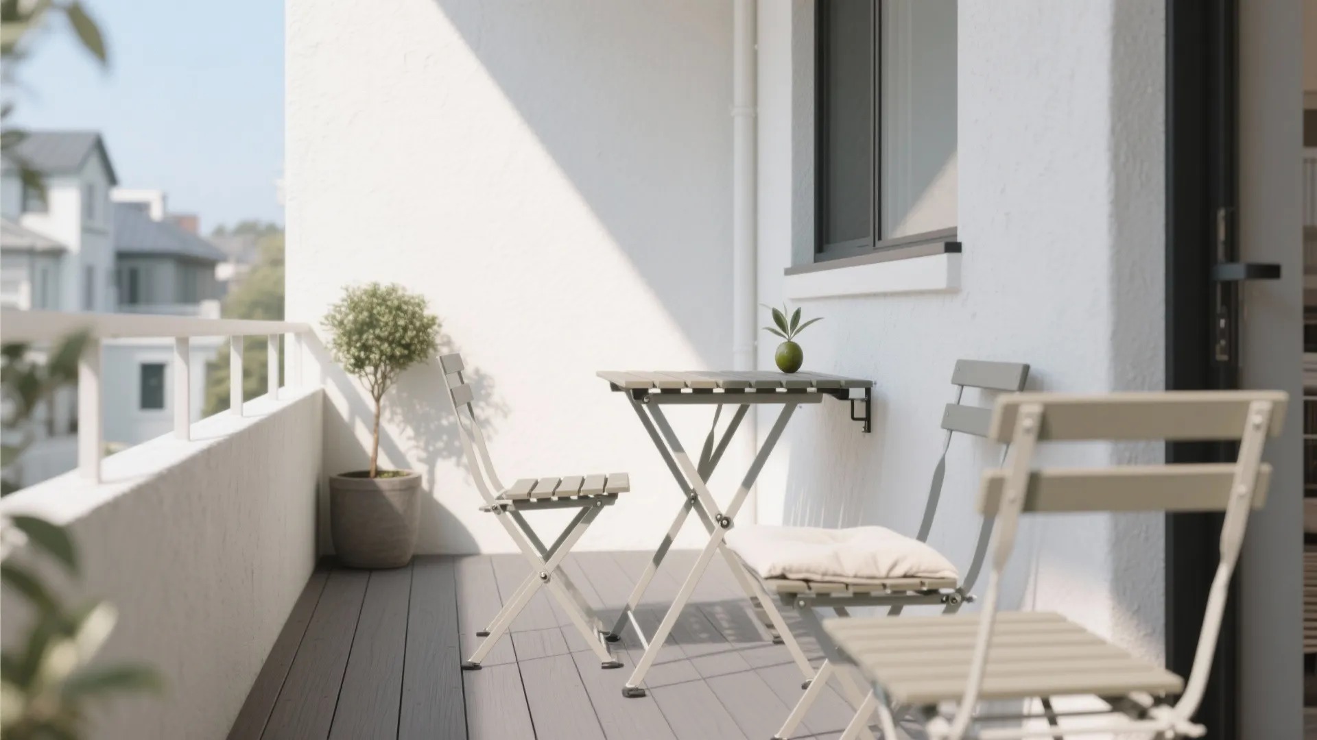 Airy Minimalism with Foldable Furniture