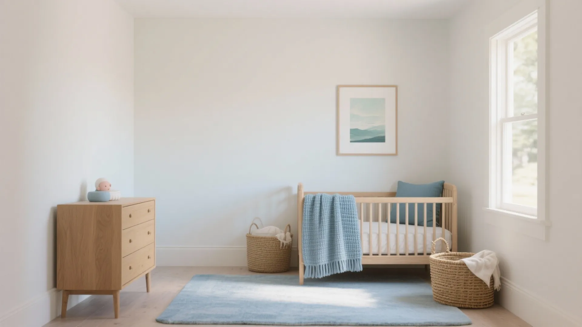 Airy Neutrals with Sky-Blue Accents