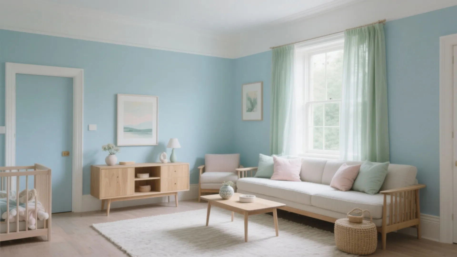 Airy Pastels: Powder Blue and Misty Green