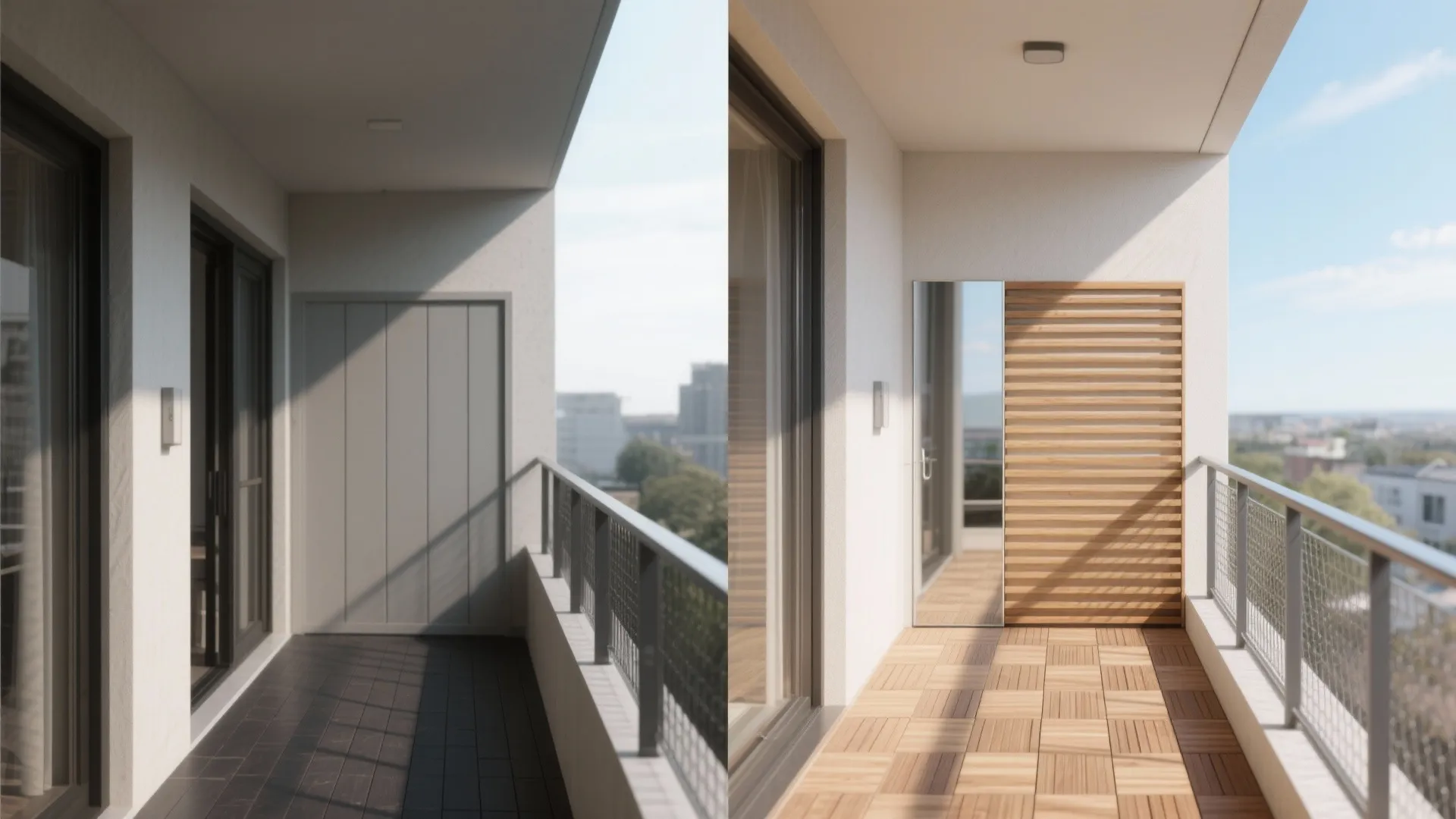 Airy Materials and Railings That Borrow Space