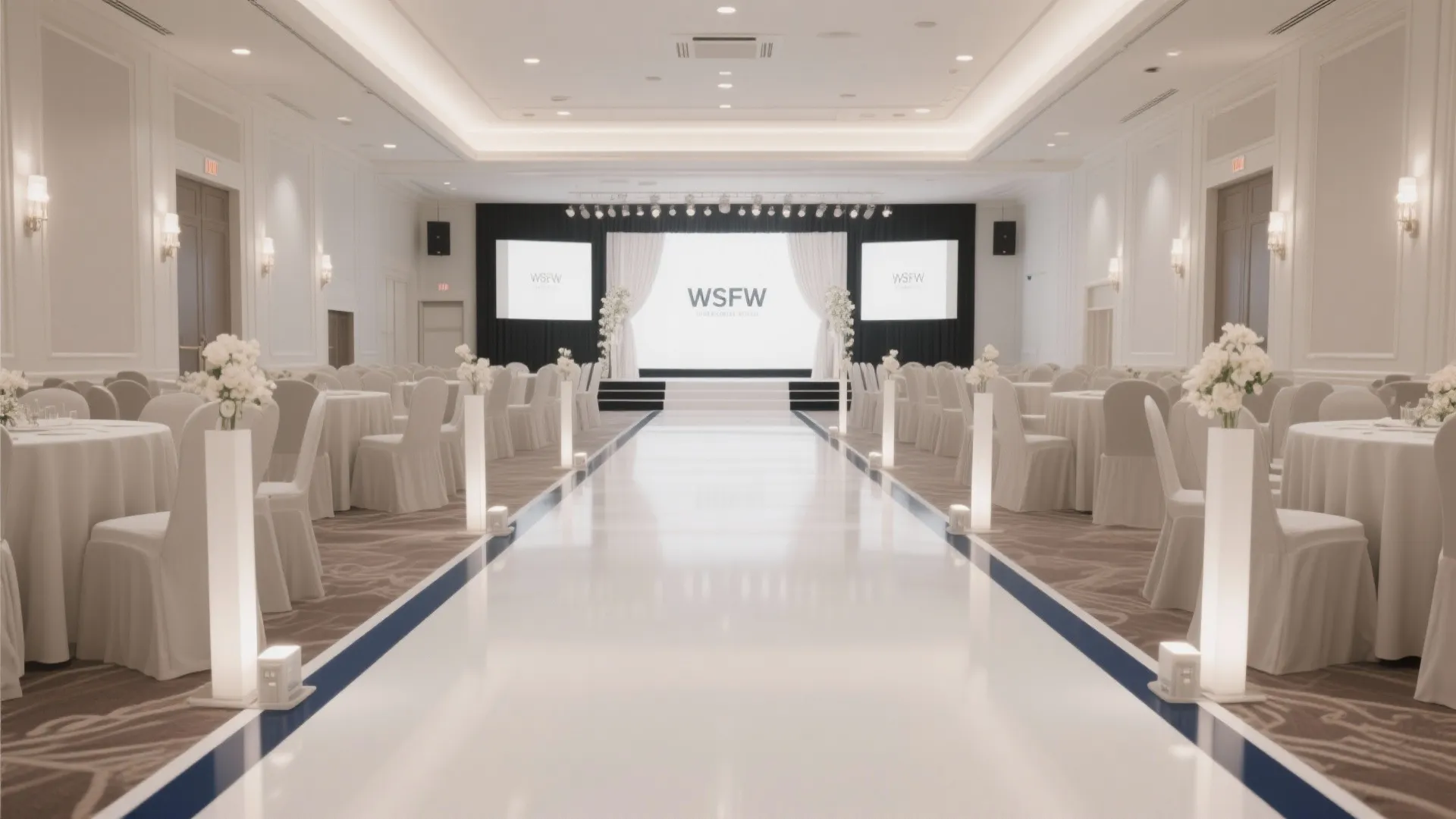 Aisle and Dance Floor as the Visual Spine