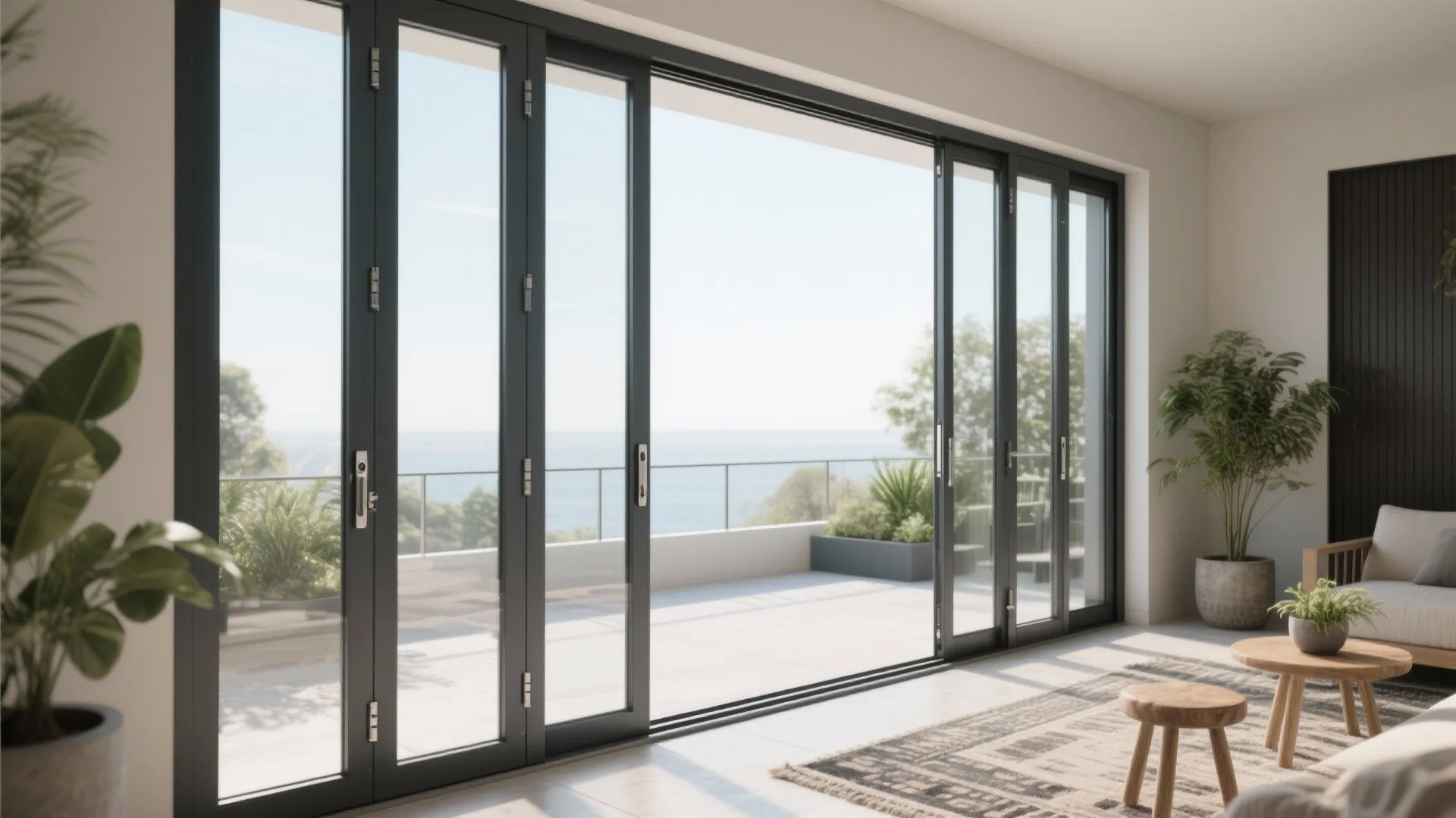 Aluminium Slide-and-Fold with Low-Threshold Track