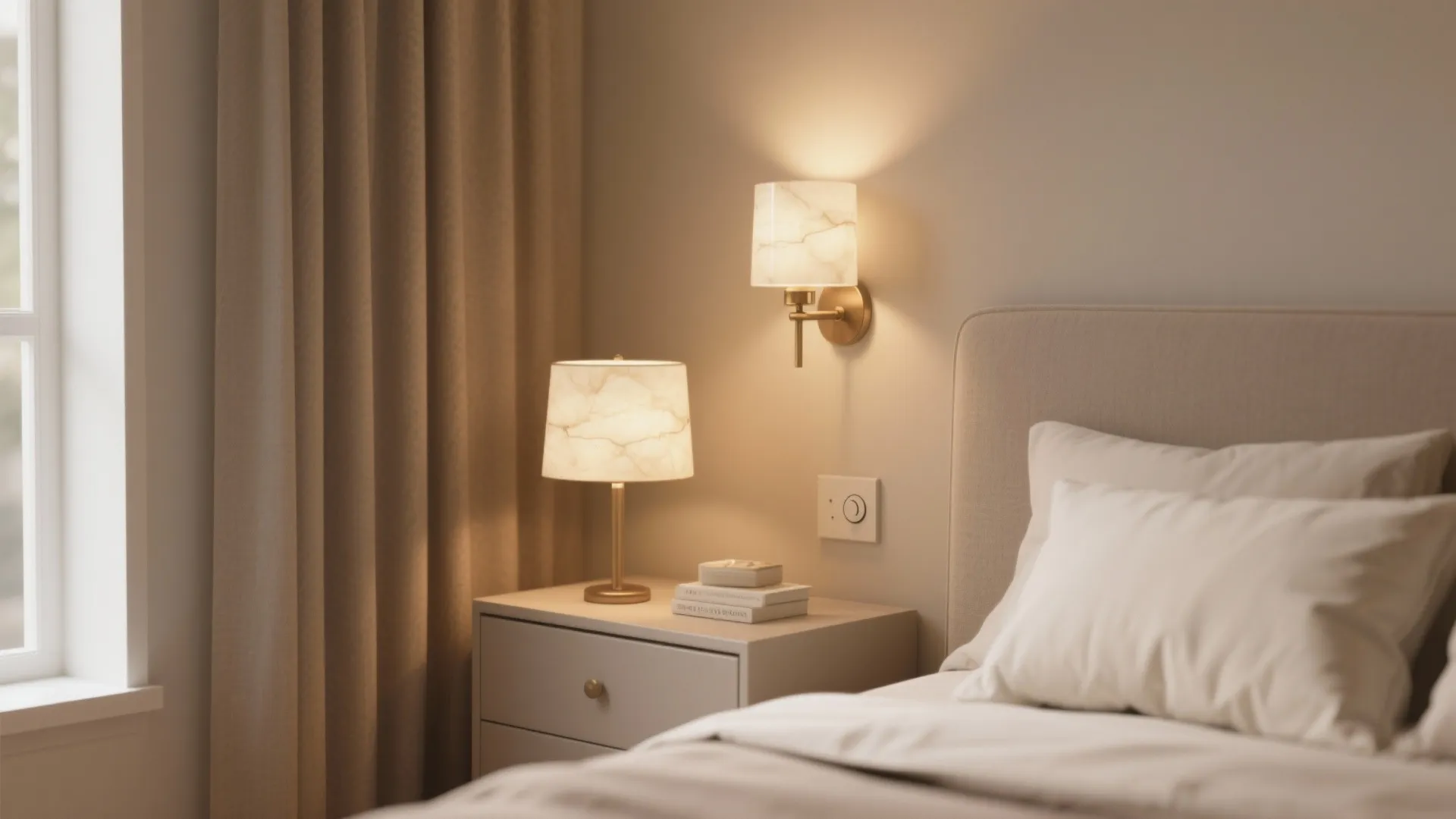 2. Bedside anchors with dimmable function