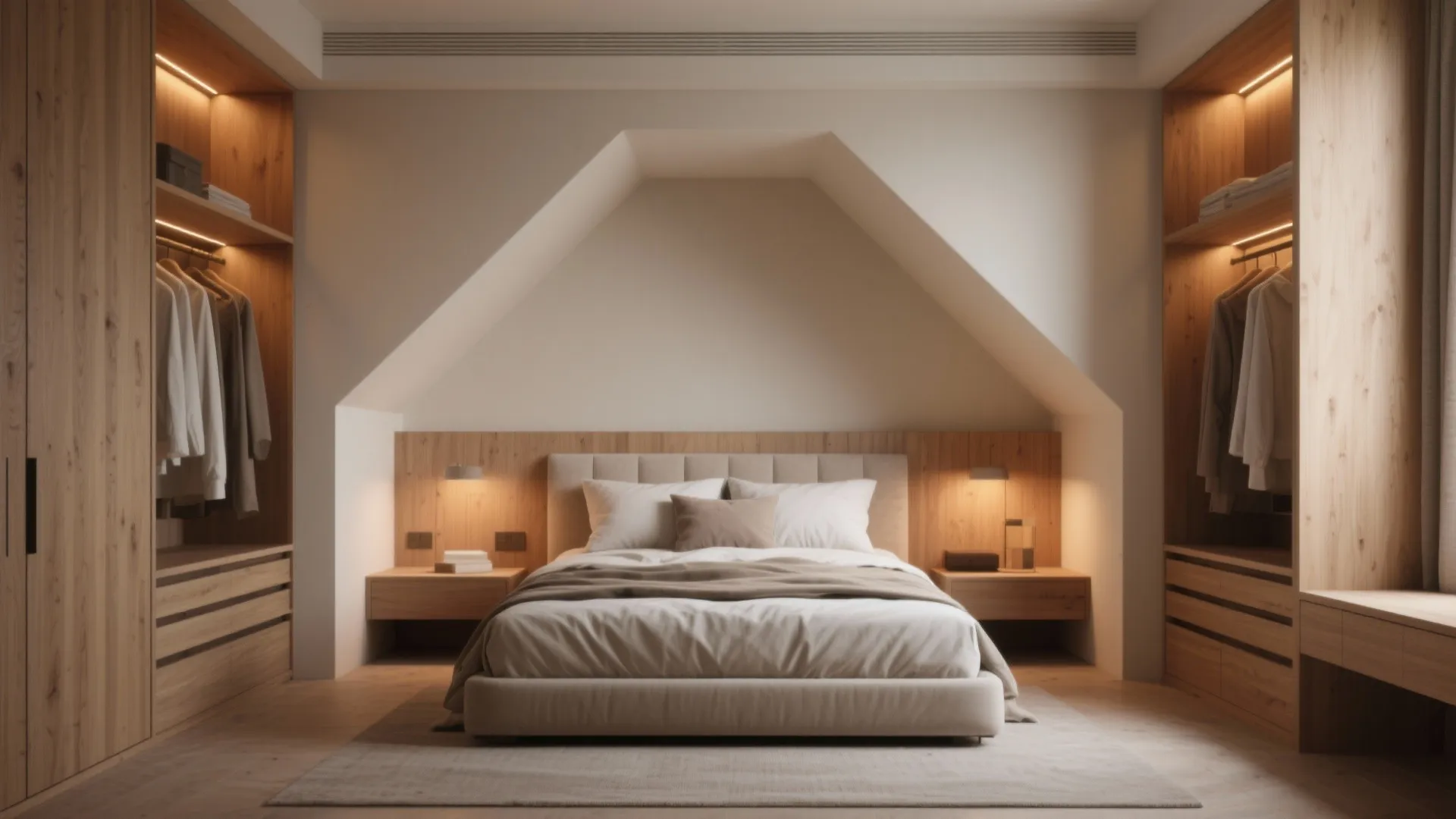 2. Alcove Bed with Symmetrical Storage