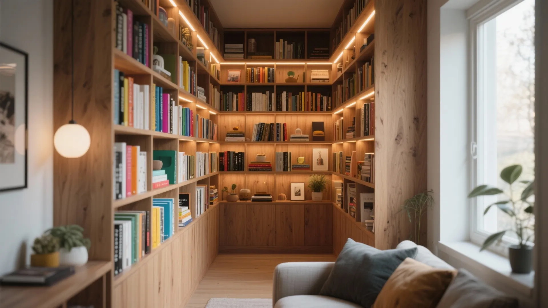 1. Built-in Bookshelves for Character