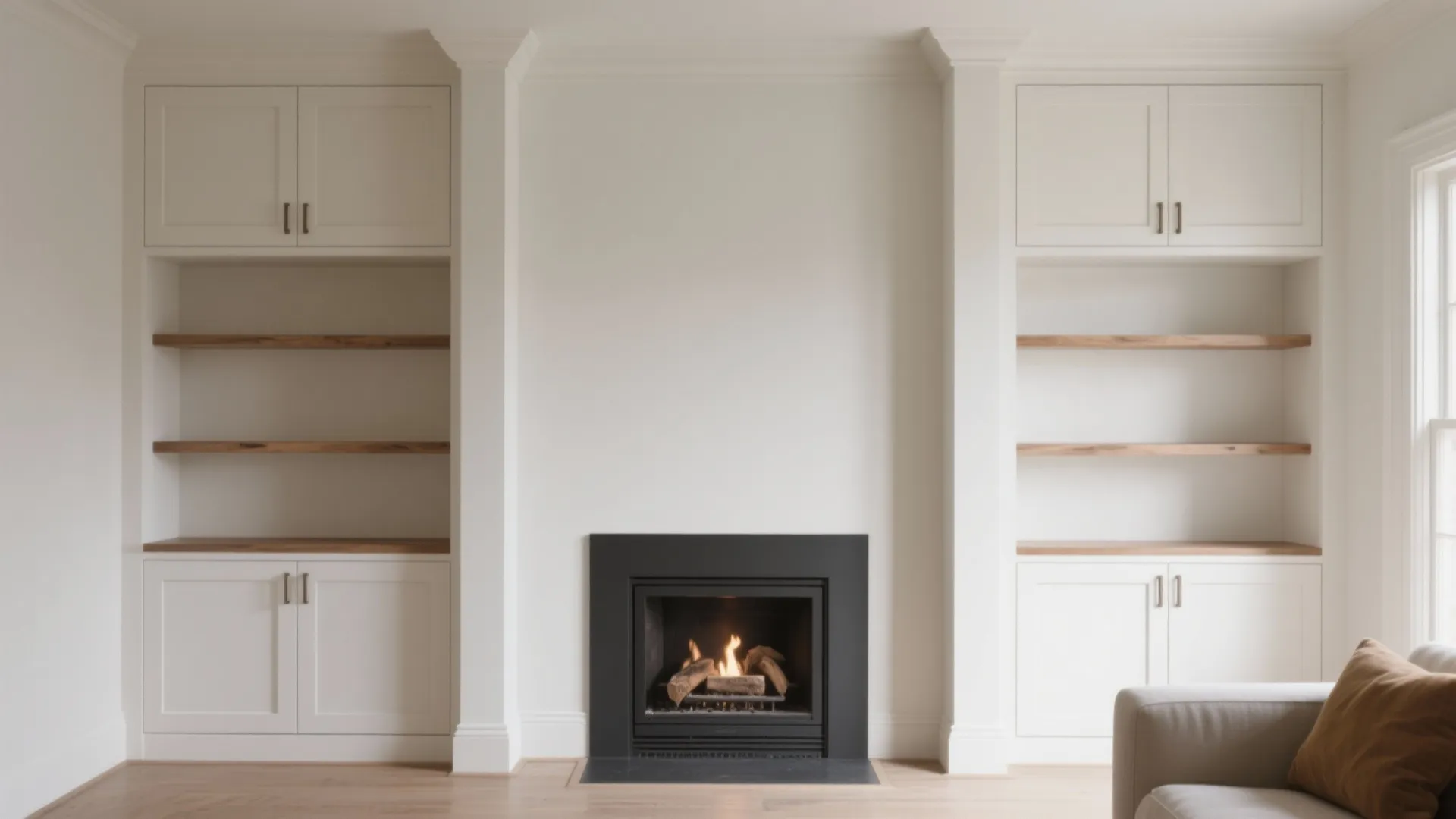 3) Alcove built-ins around a fireplace or column