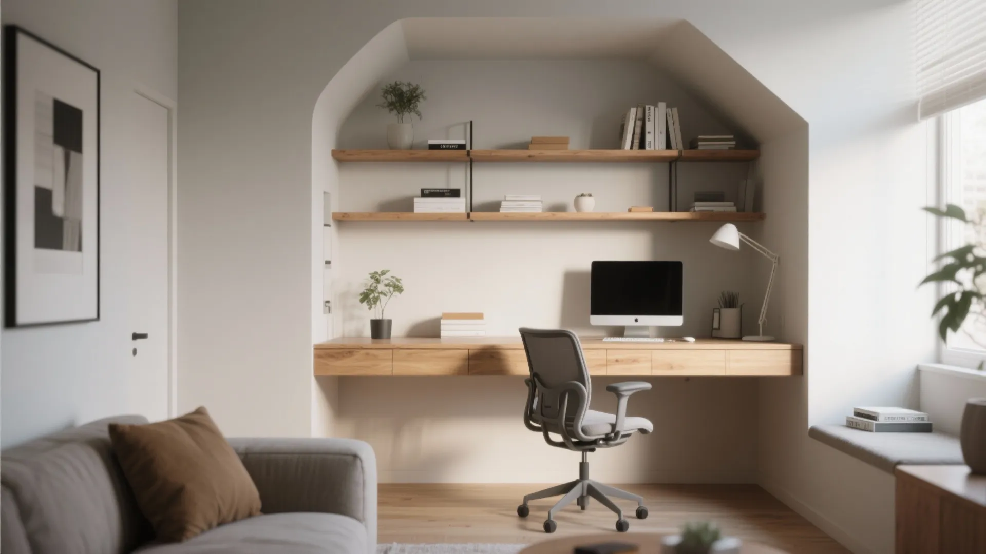 4. Alcove Home Office Setup