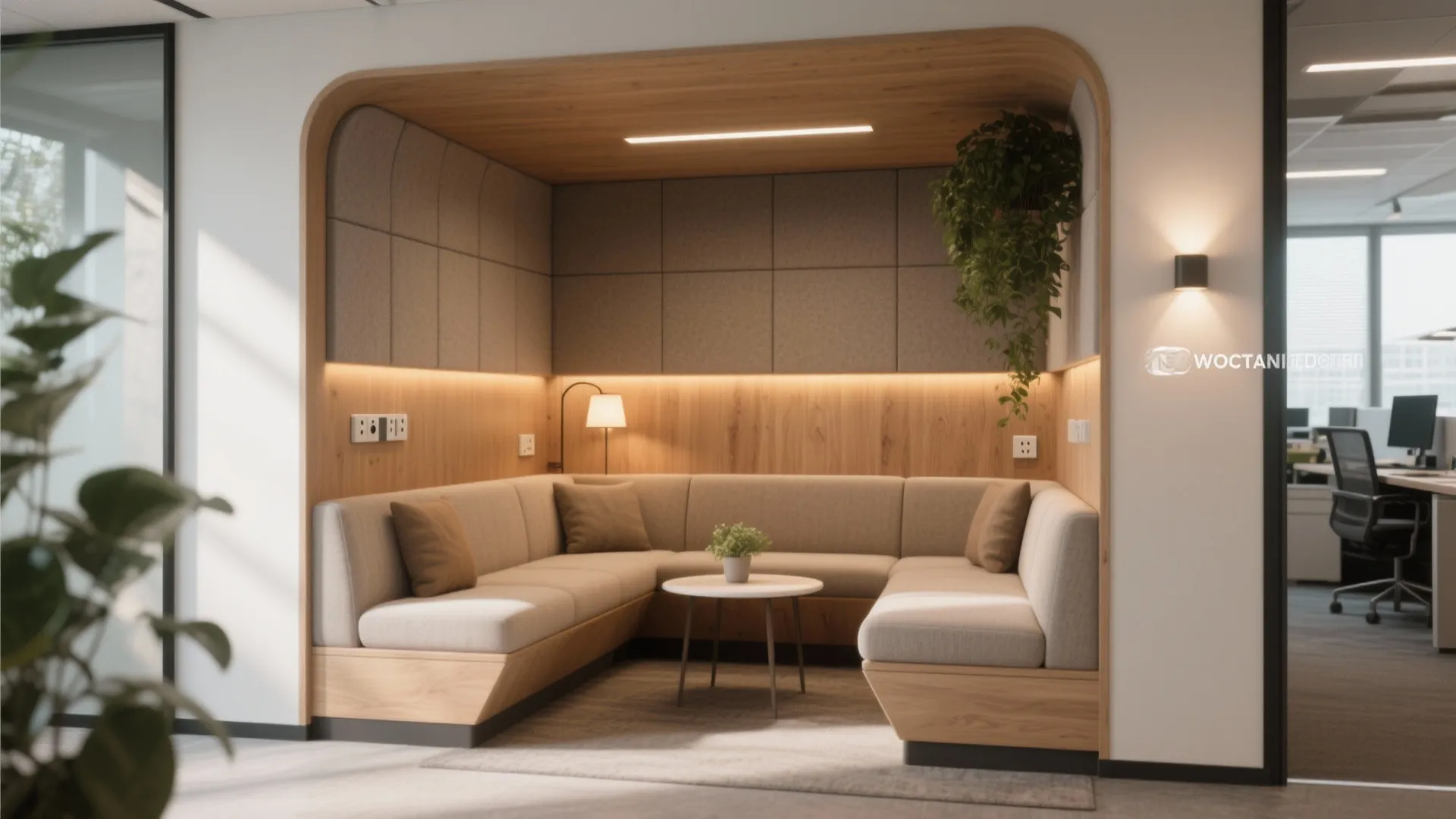 2. The Alcove Hub: Cozy Corners for Focused Collaboration
