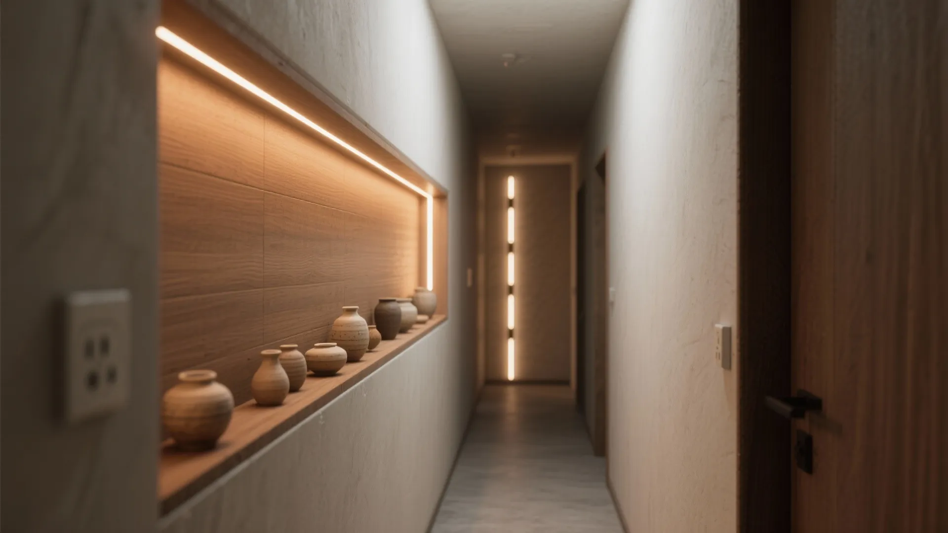 4. Accent light strips for shallow alcoves