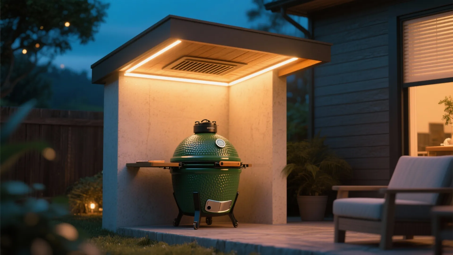 5. Alcove with Overhead Shelter and Lighting