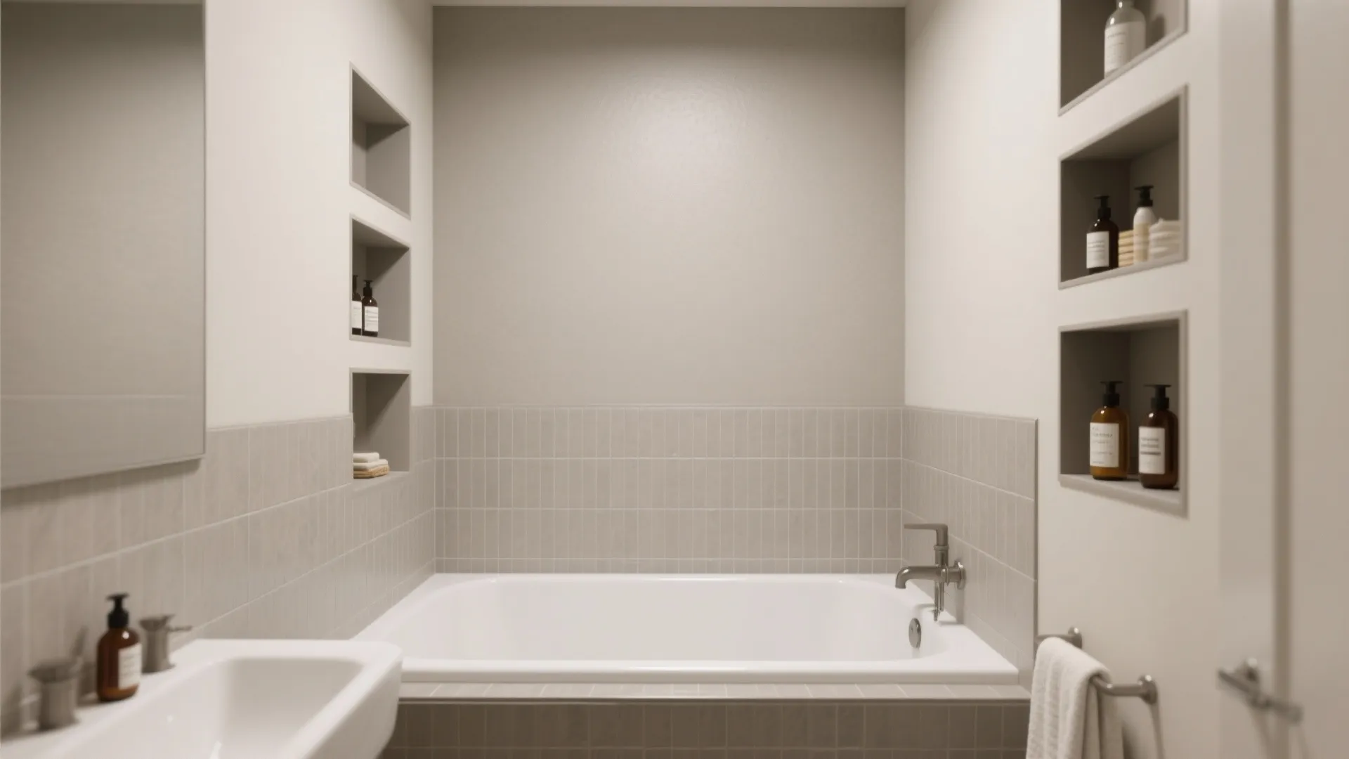 Alcove Tub With Integrated Storage