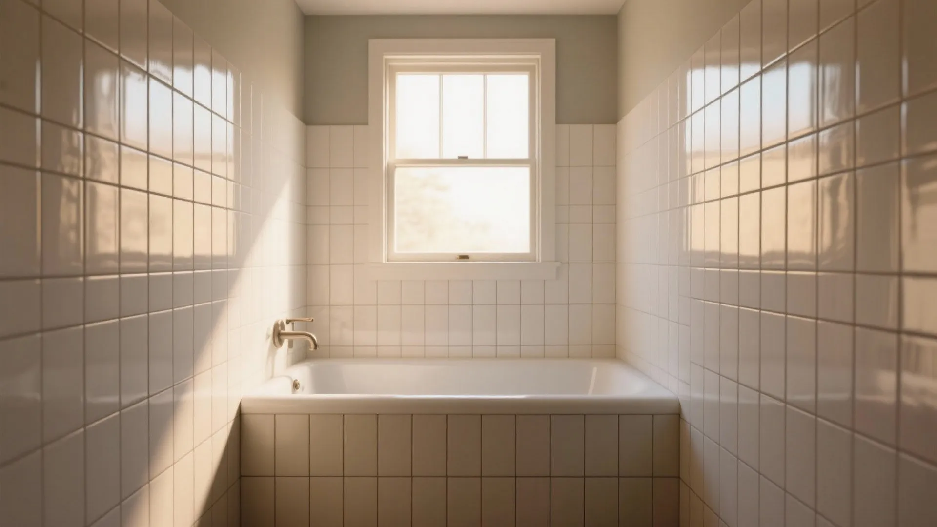 2. Alcove Soaking Tub + Vertical Subway Accent