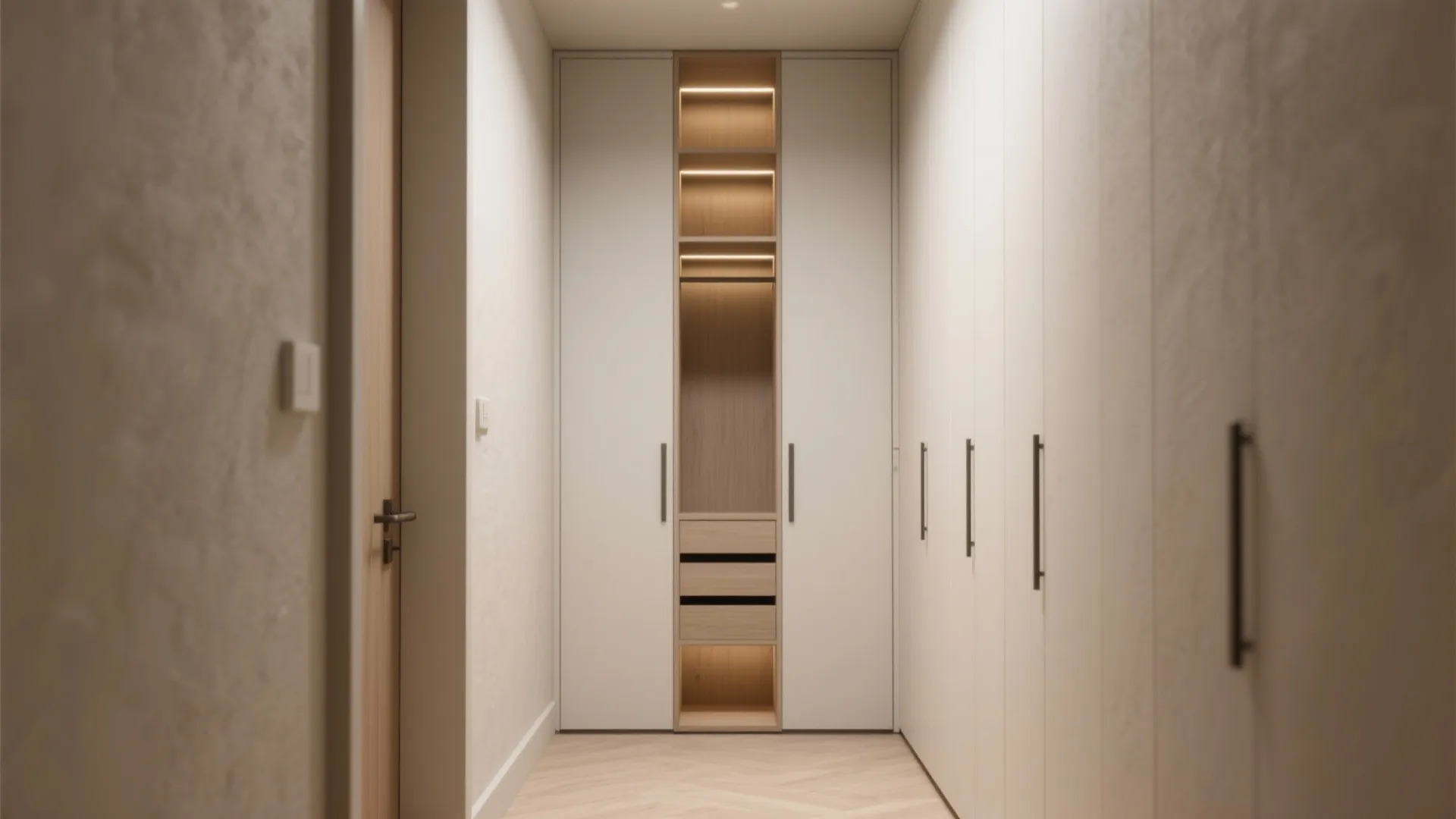 Built-in nooks and alcoves as hidden closets